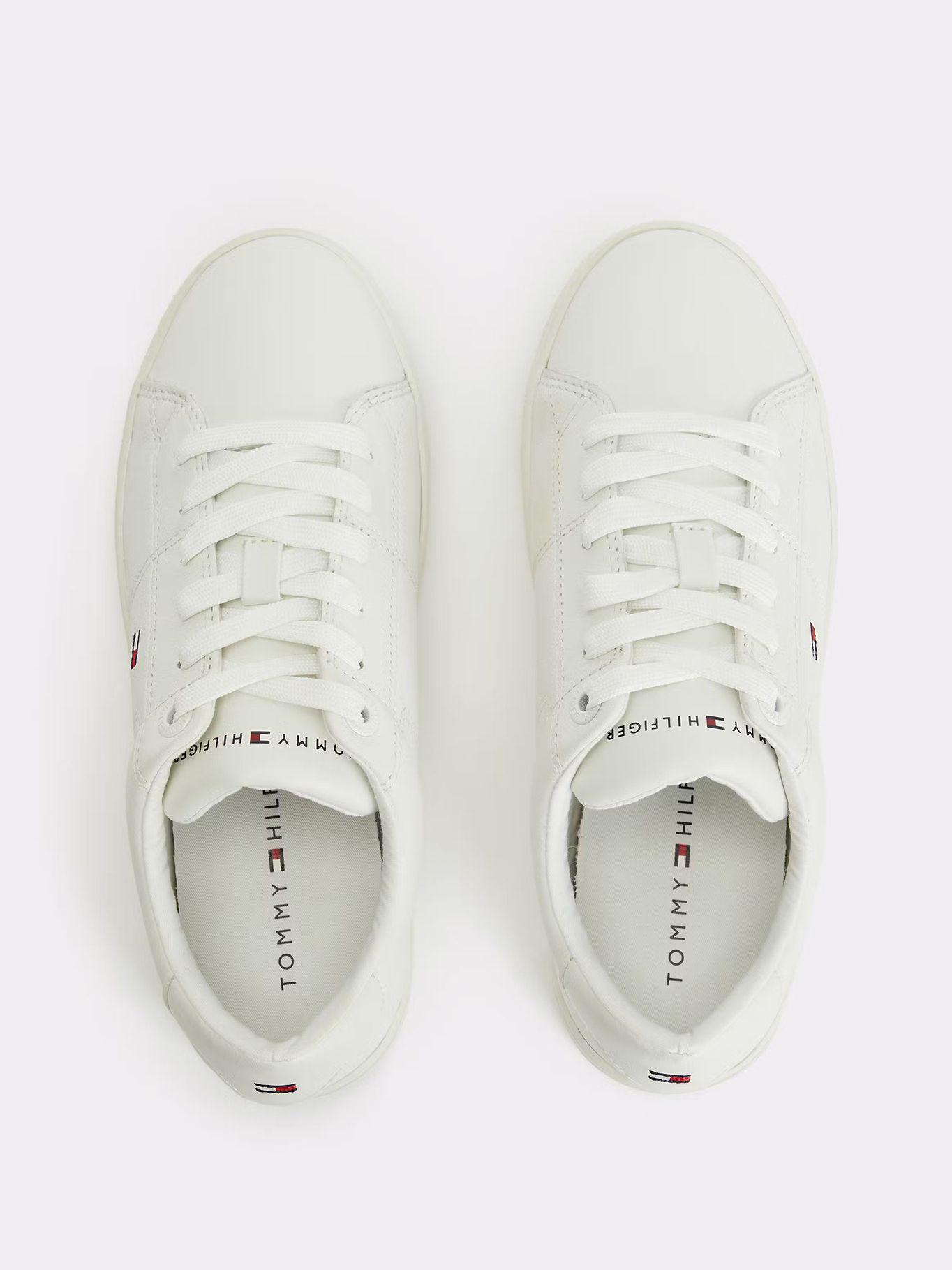 Zapatillas Tenis Cuero Suela Cups Blanco Tommy Hilfiger-2