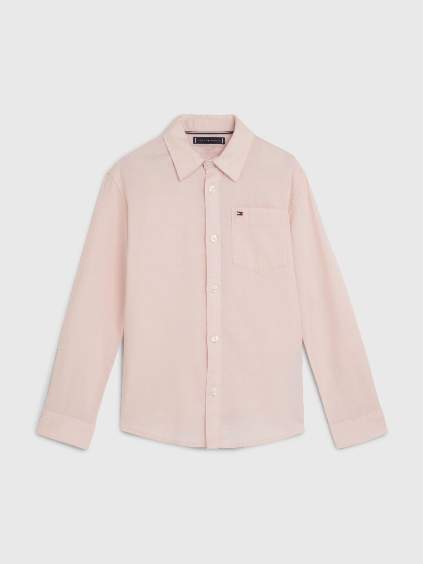 Camisa Relaxed Con Rayas Mixtas Rosado Tommy Hilfiger-0