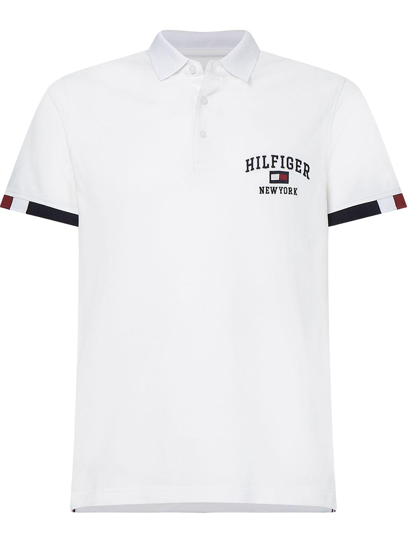 Polo Varsity Logo Slim Fit Blanco Tommy Hilfiger-0