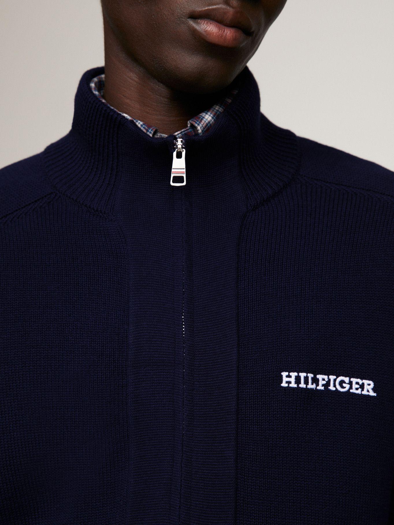 Sweater Monotipocon Cierre Azul Tommy Hilfiger-3