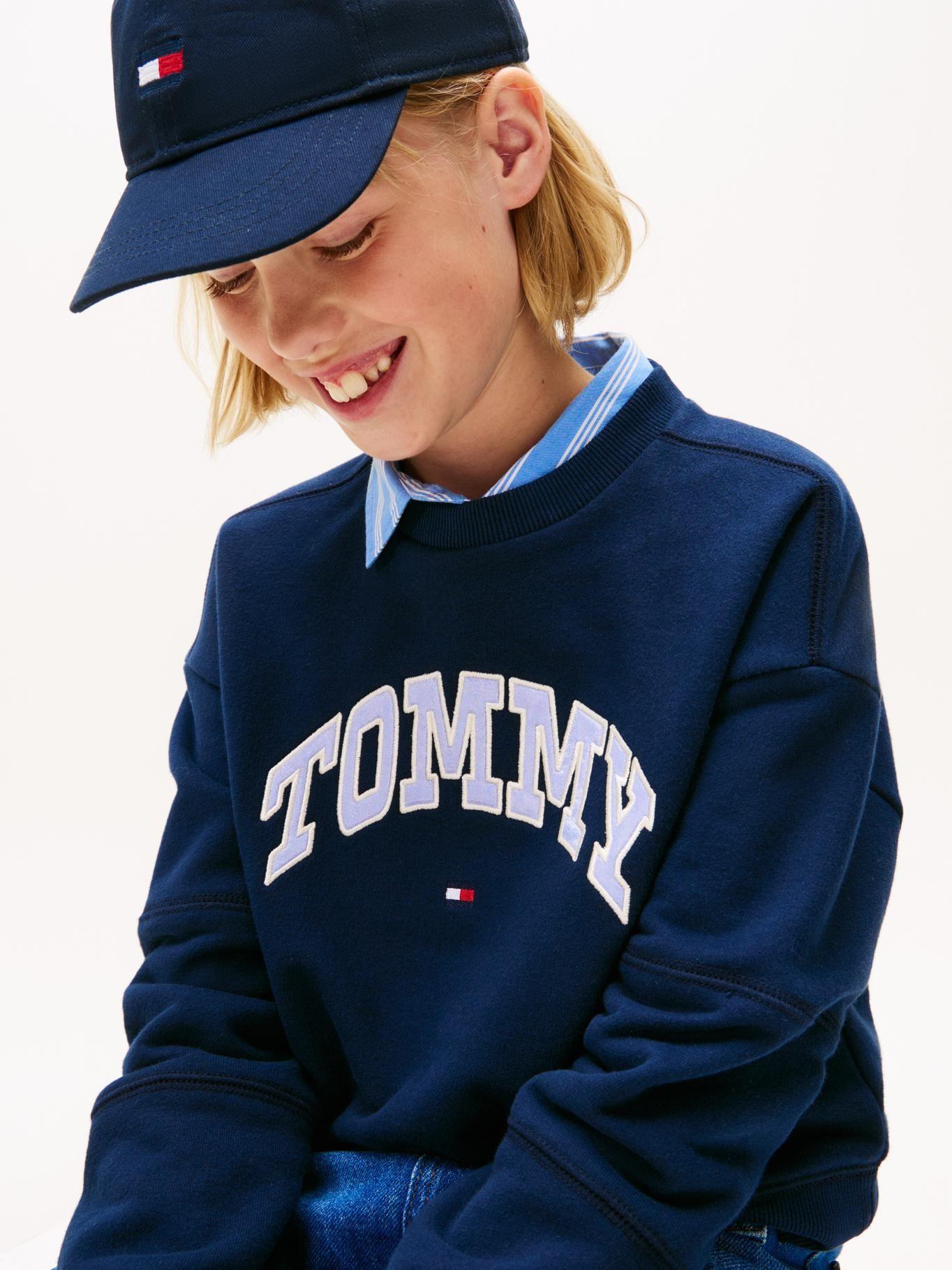 Polerón Varsity Amplio Con Logo Azul Tommy Hilfiger-3