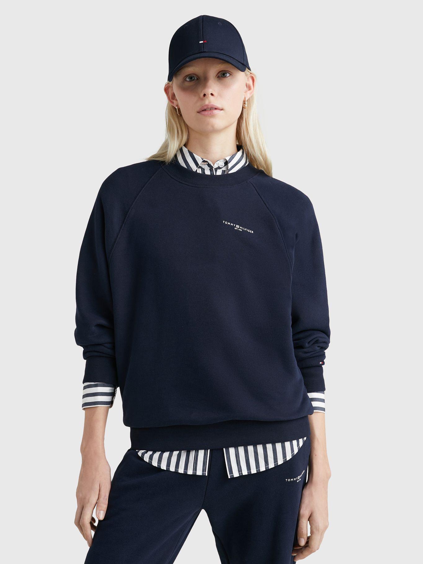 Polerón Relaxed Mini Corporate Logo Azul Tommy Hilfiger-0