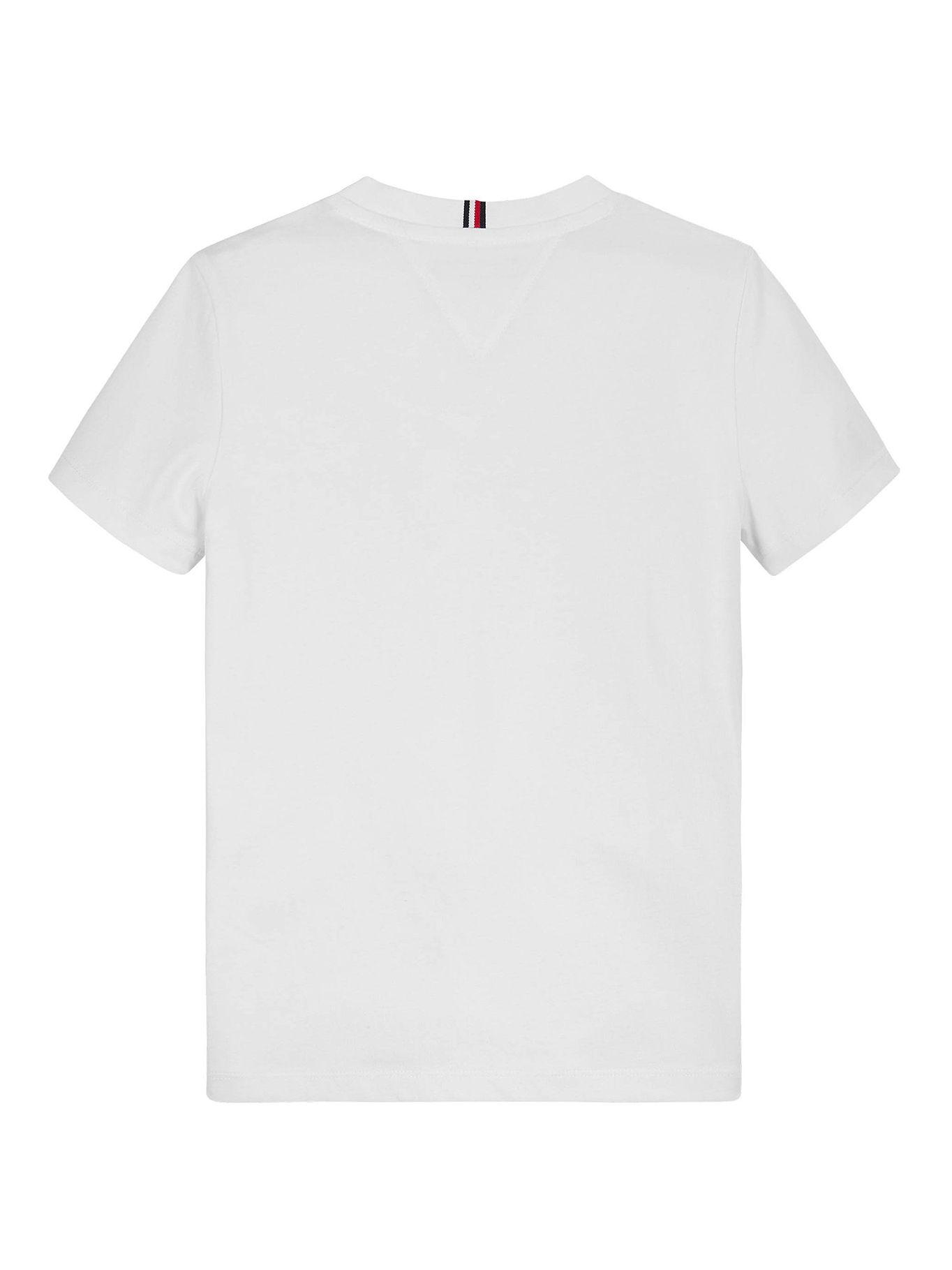 Polera De Niño Con Logo Monotipo Blanco Tommy Hilfiger-1