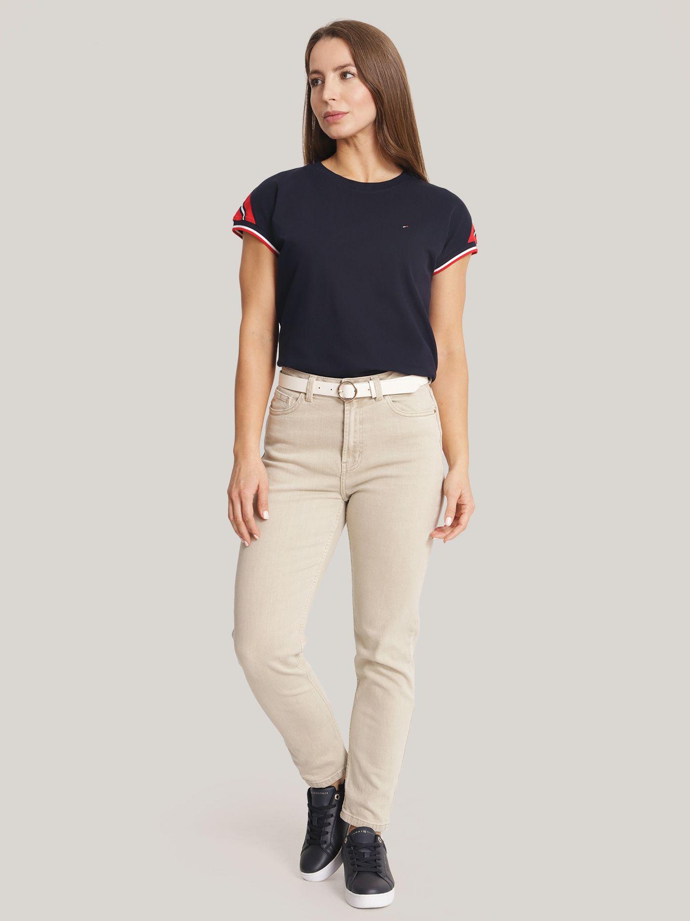 Polera Diseño Stripe En Las Mangas Azul Tommy Hilfiger-1