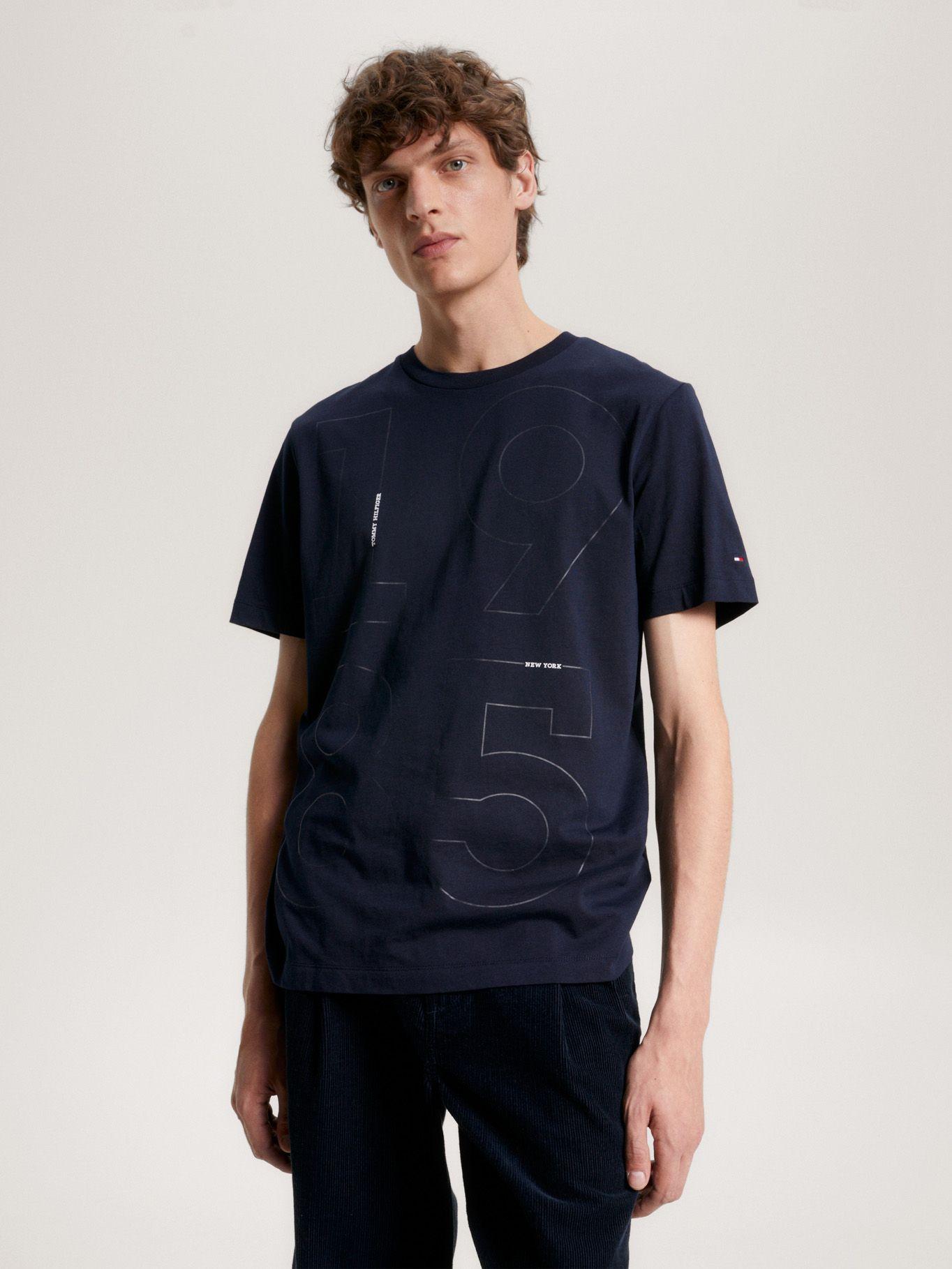 Polera Modern Graphic Logo Azul Tommy Hilfiger-0