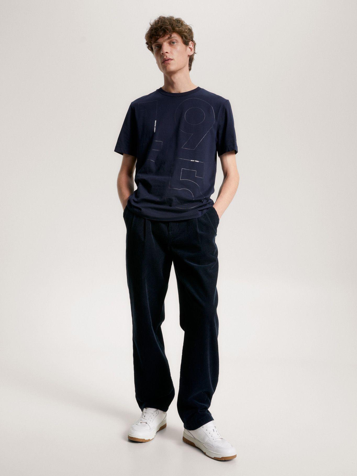 Polera Modern Graphic Logo Azul Tommy Hilfiger-1