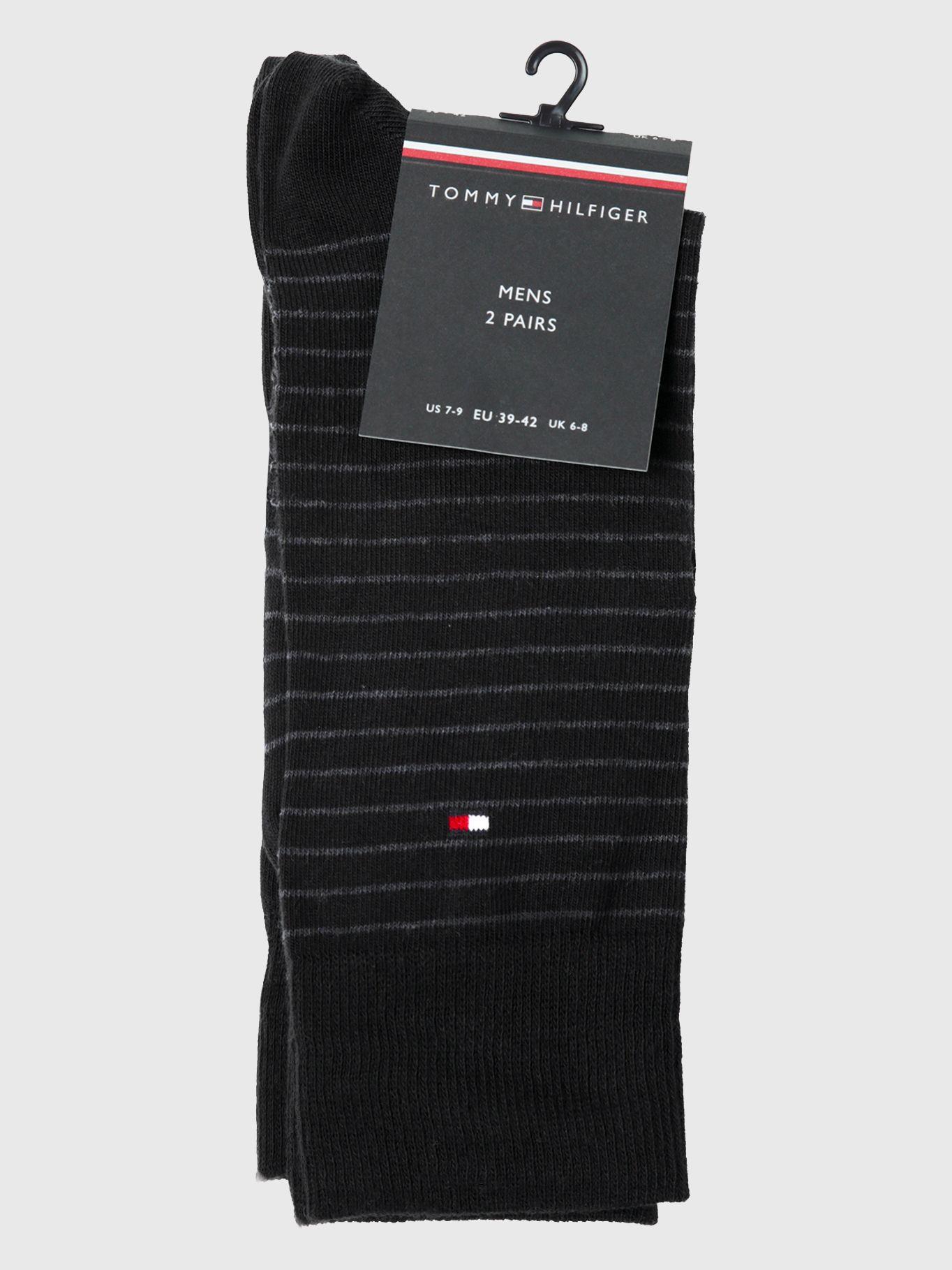 Pack 2 Calcetin Raya Pequeña Negro Tommy Hilfiger-3