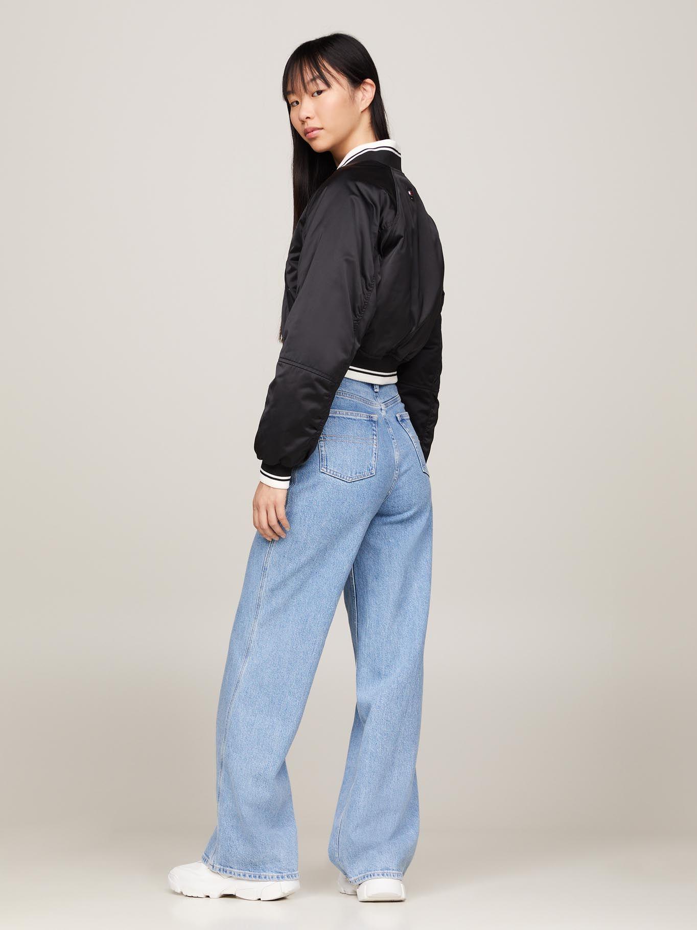 Chaqueta Bomber De Satén Acolchada Negro Tommy Jeans-2