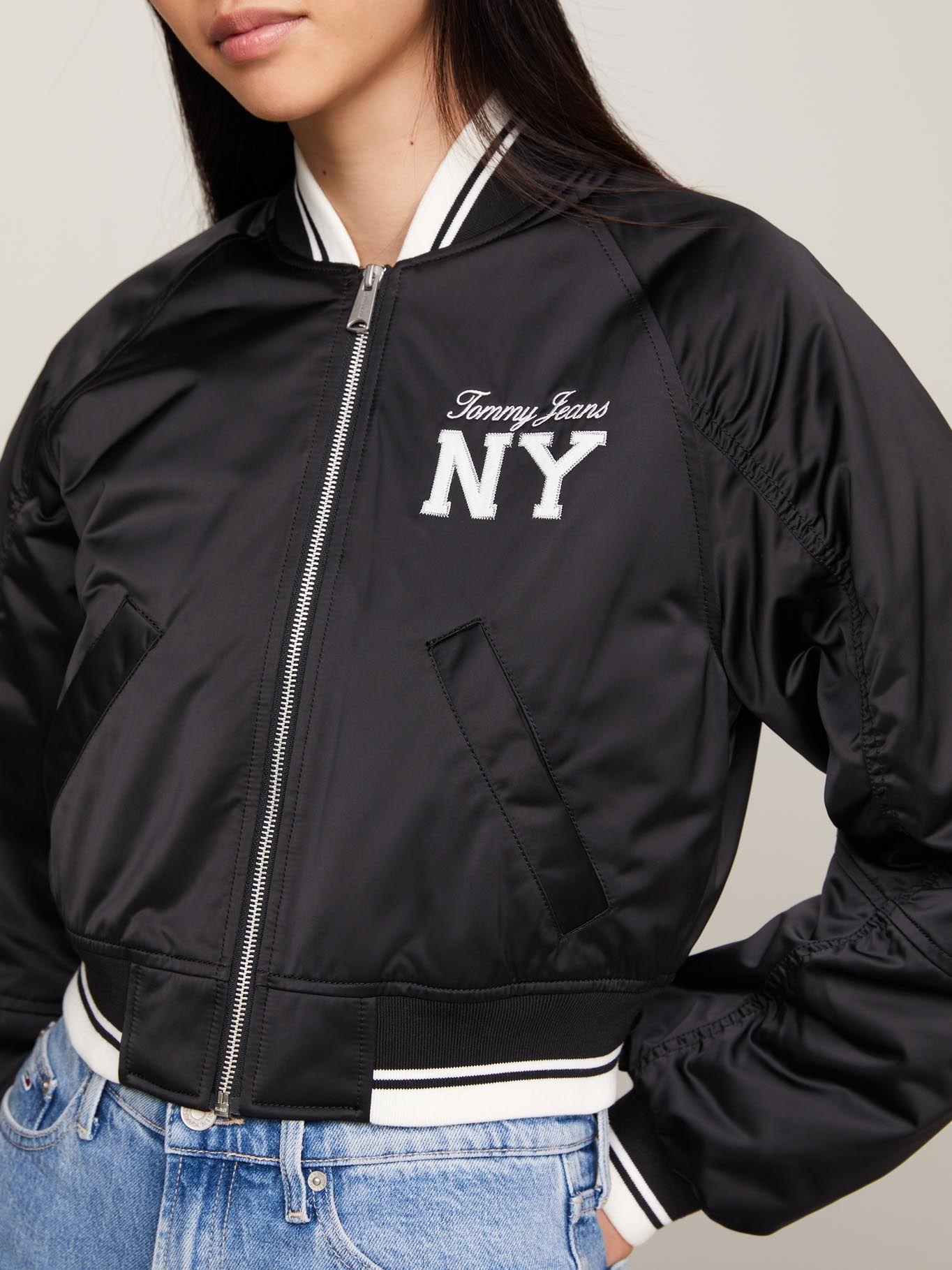 Chaqueta Bomber De Satén Acolchada Negro Tommy Jeans-3