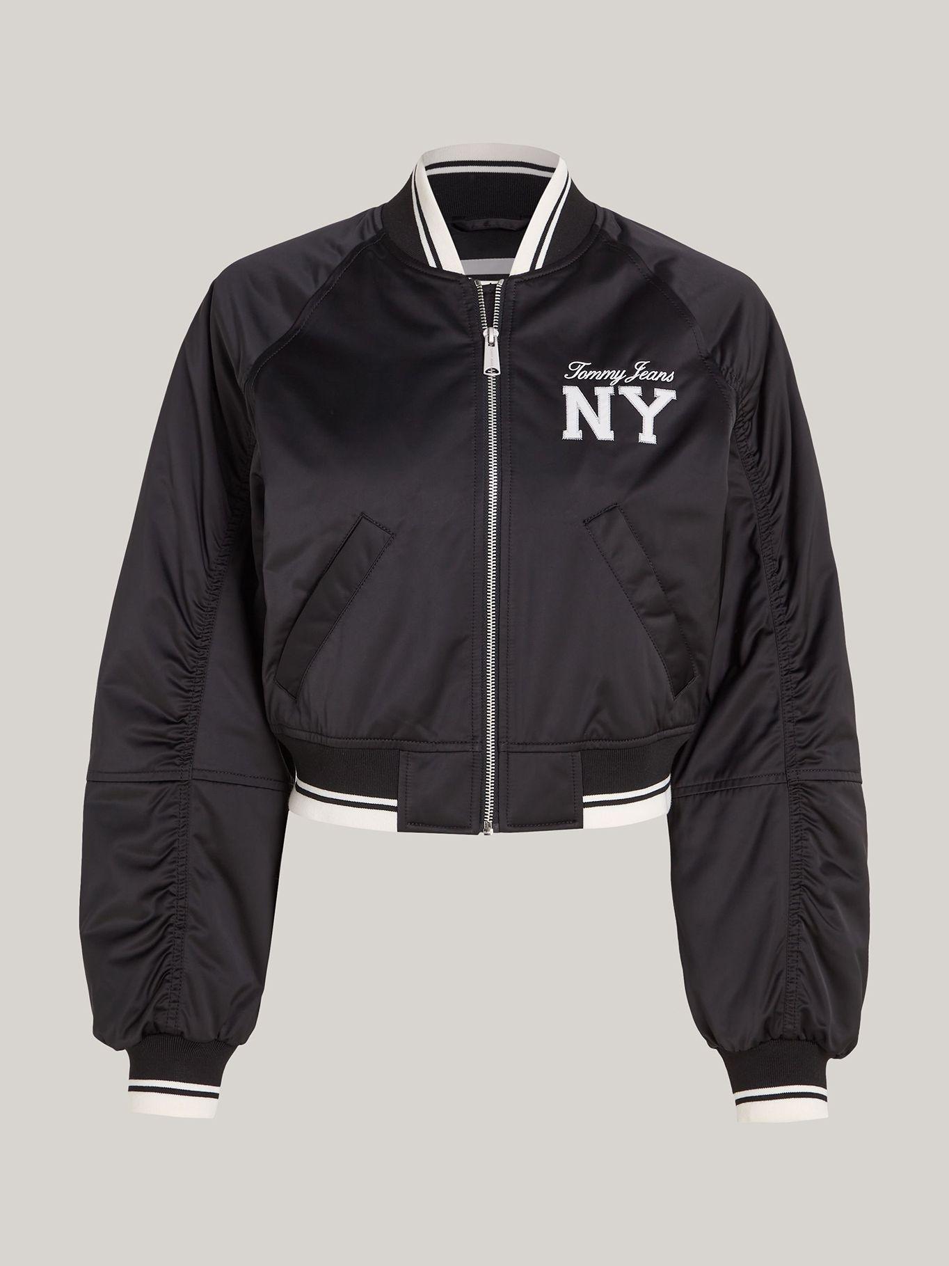 Chaqueta Bomber De Satén Acolchada Negro Tommy Jeans-5