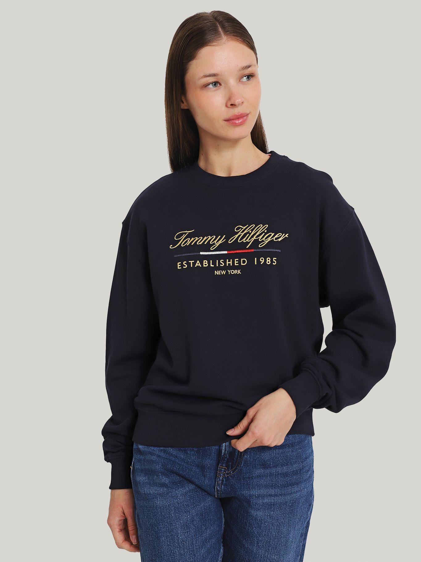 Polerón Script Con Logo Azul Tommy Hilfiger-0