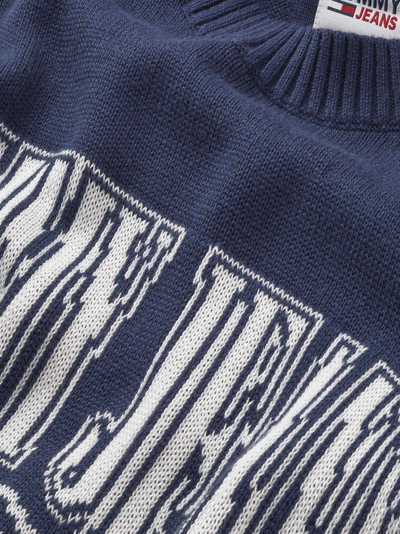 Sweater Relaxed Varsity Jacquard Azul Tommy Hilfiger-2