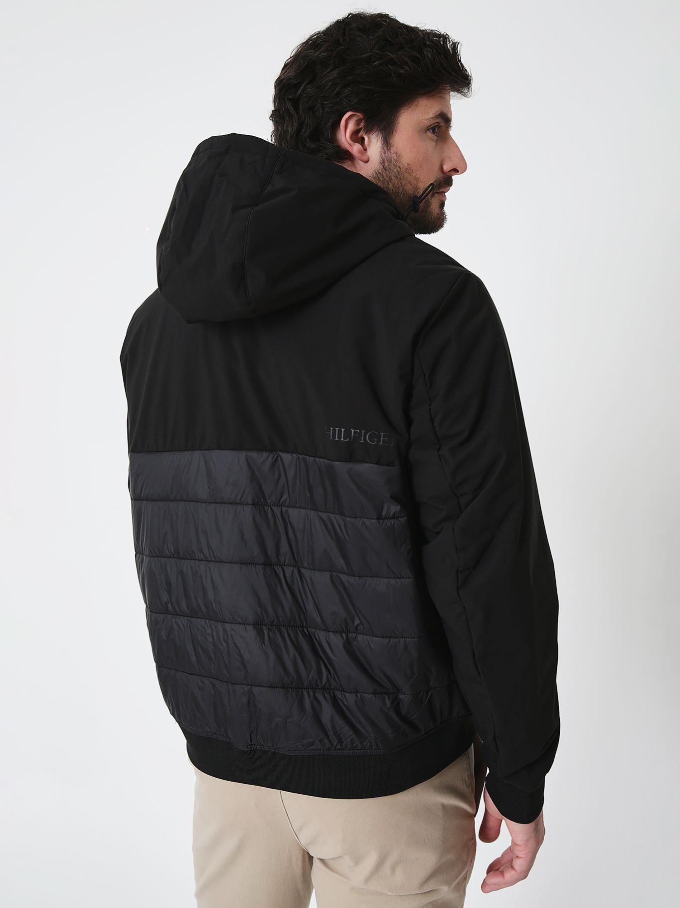 Chaqueta Mix Media Con Cierre Negro Tommy Hilfiger-1