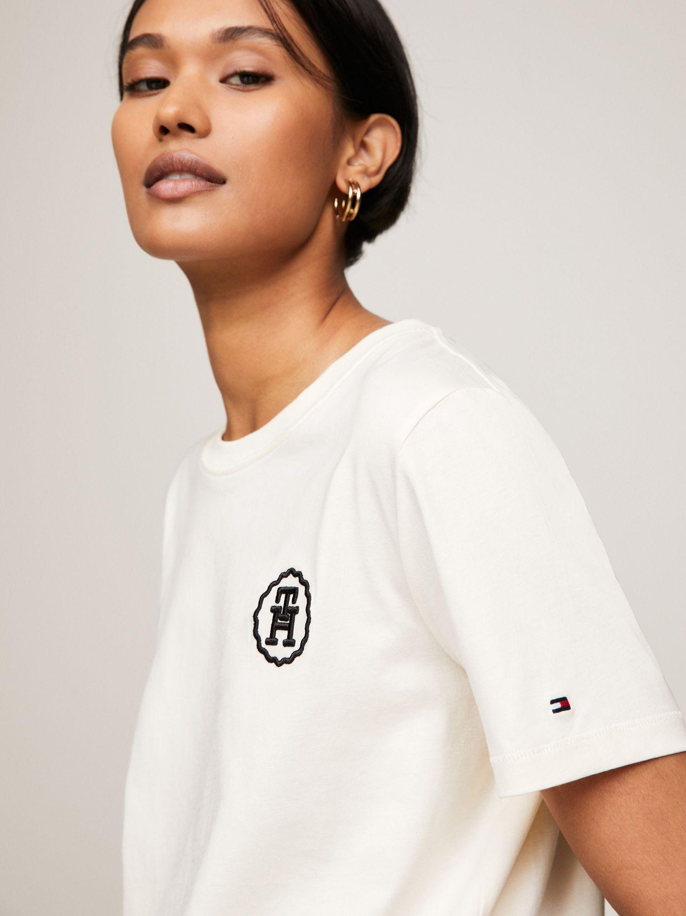 POLERA MODERN TONAL LOGO BLANCO AEF TOMMY HILFIGER-3