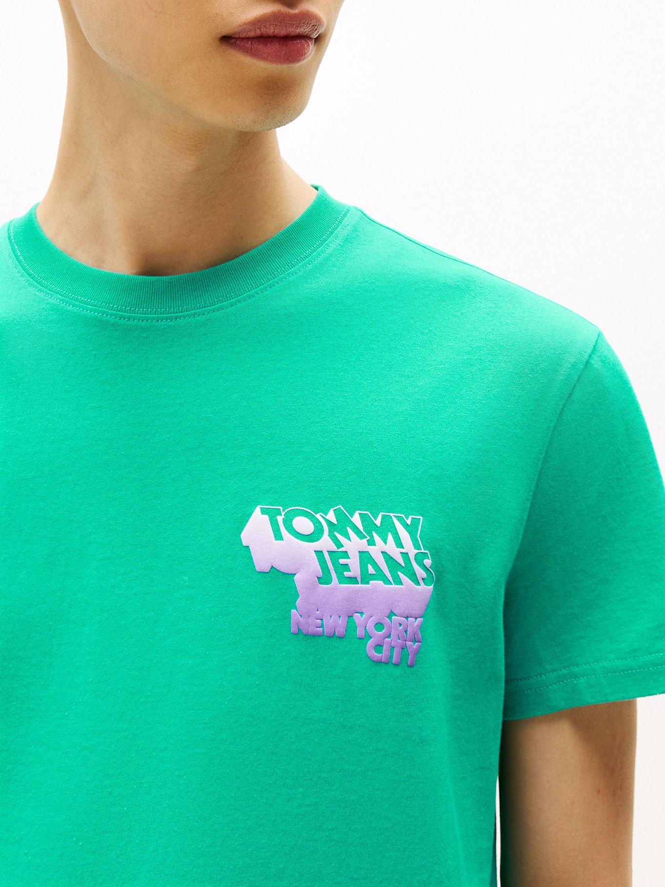 Polera Stack Con Logo Gráfico Verde L7O Tommy Jeans-3