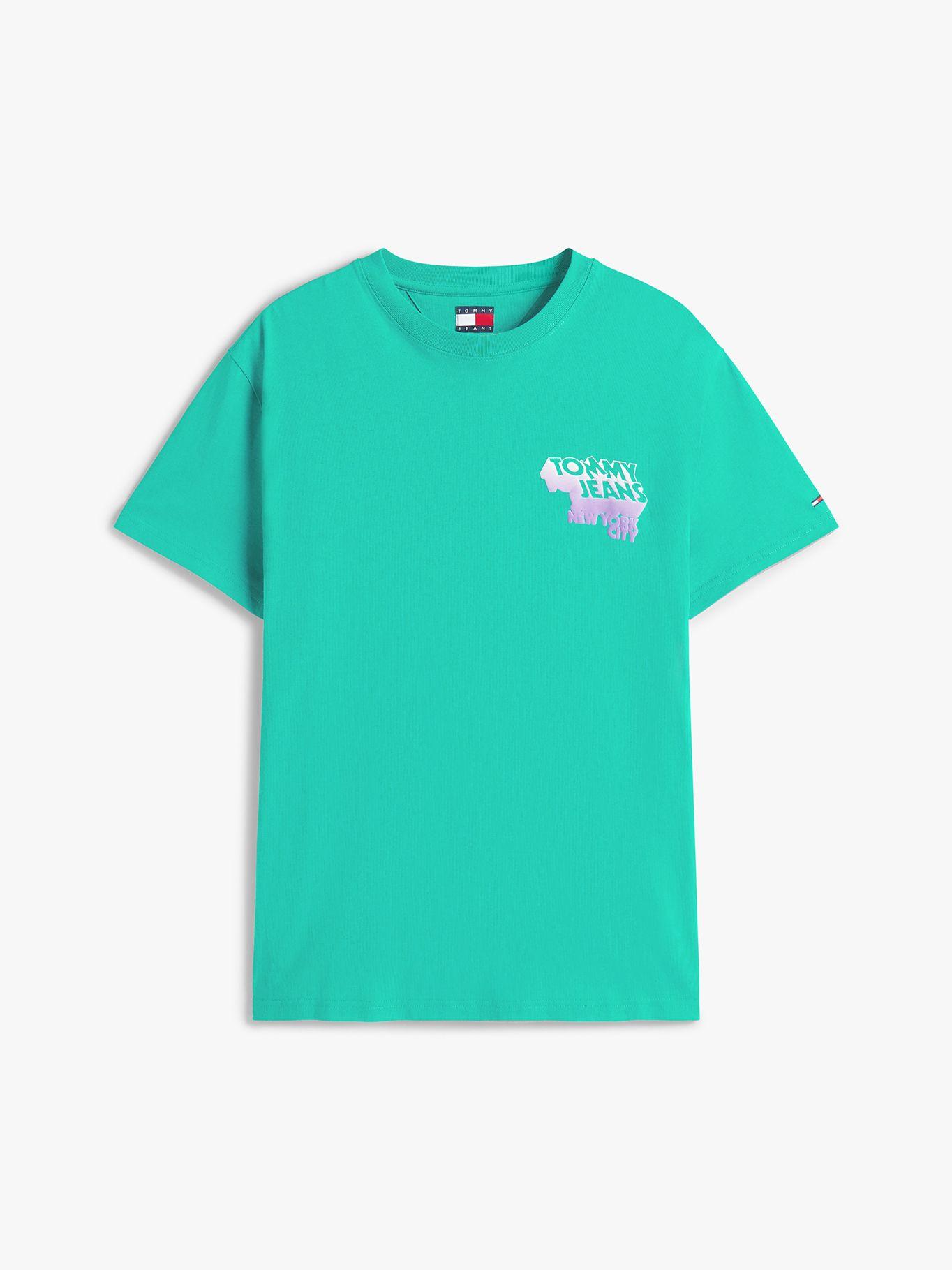 Polera Stack Con Logo Gráfico Verde L7O Tommy Jeans-4