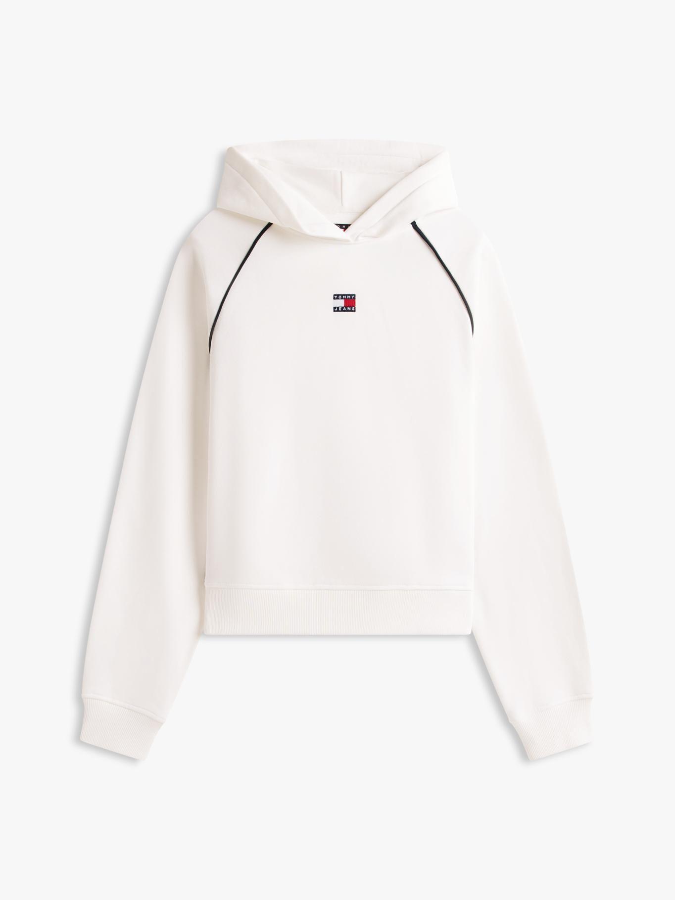 Polerón Hoodie Con Parche Y Logo Tommy Jeans Blanco-4