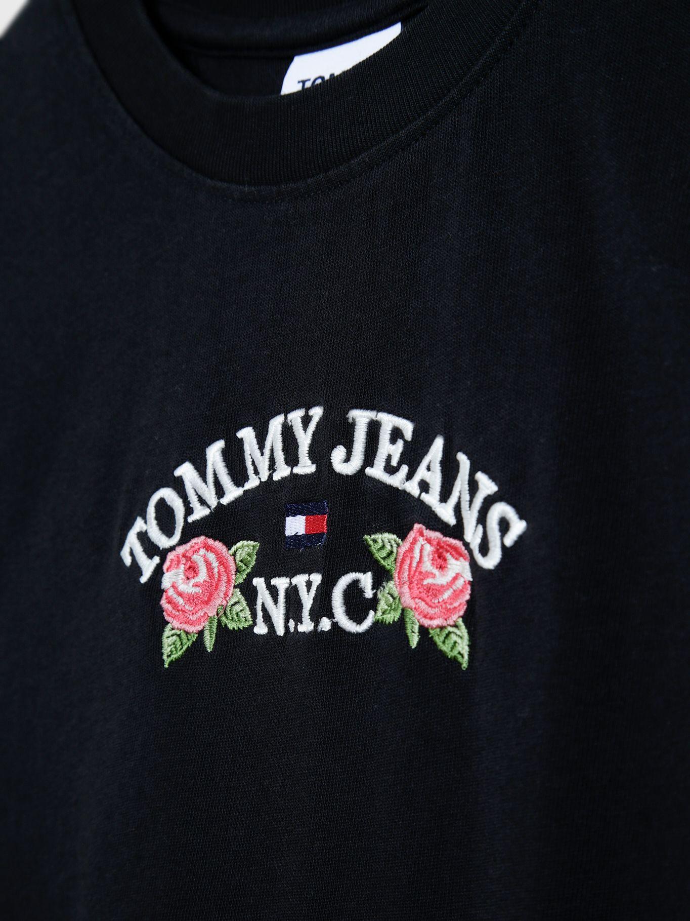 Polera Floral Flag Logo Negro Tommy Jeans-3