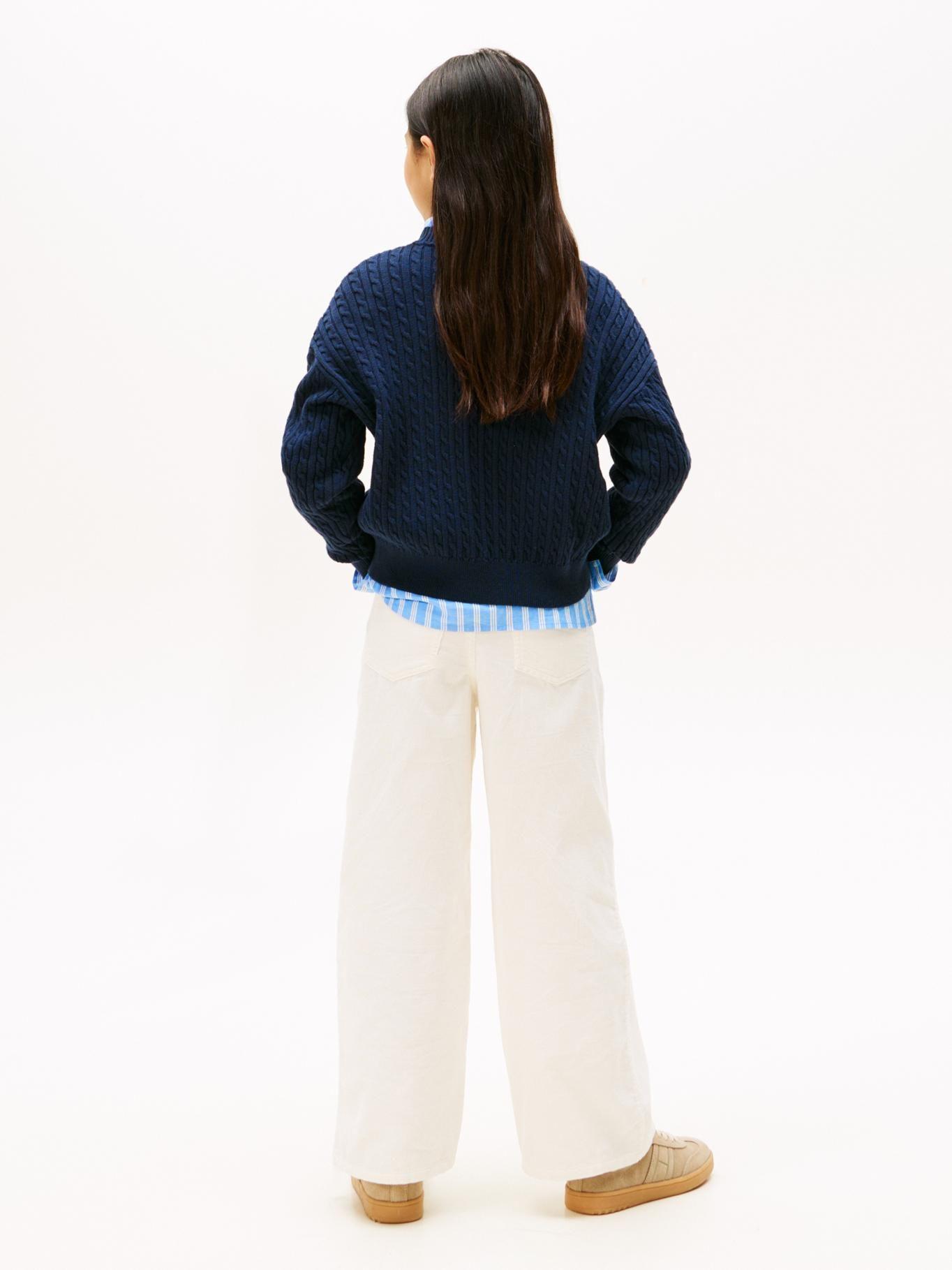 Sweater Trenzado Azul Tommy Hilfiger C1G-2