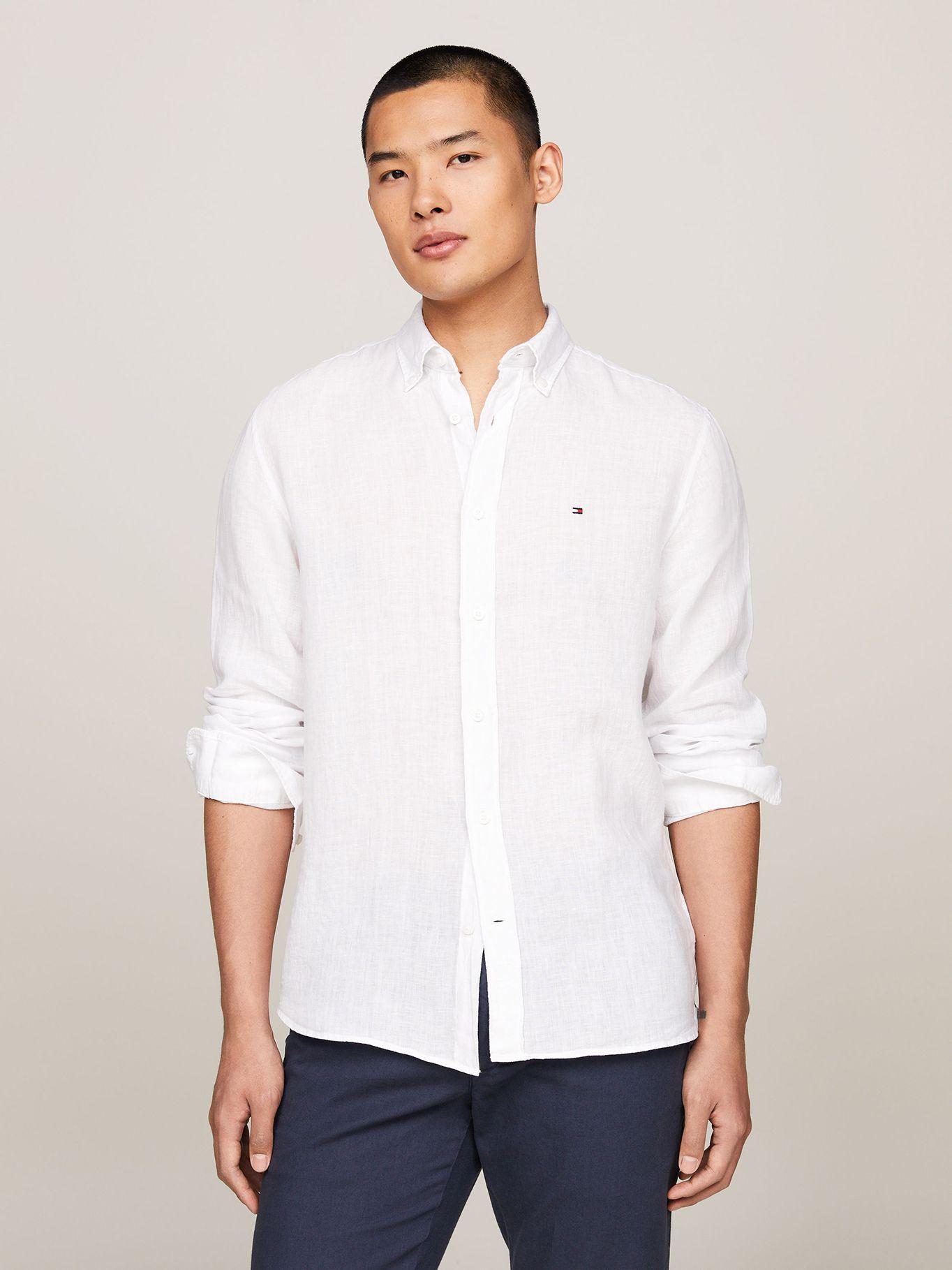 Camisa Lino Pigmentada Blanco Tommy Hilfiger-0