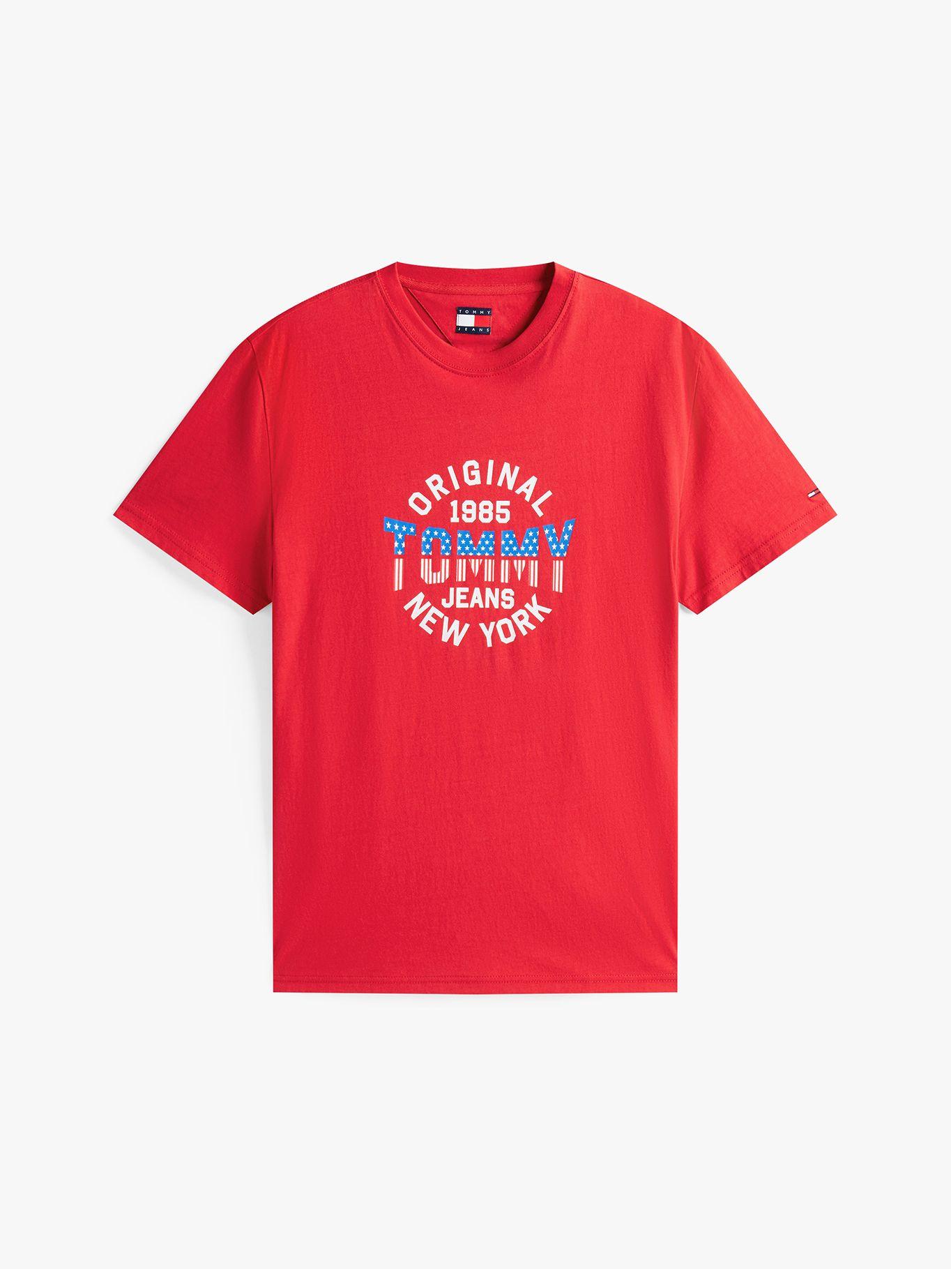 Polera Usa Circle Graphic Logo Rojo XLE Tommy Jeans-4