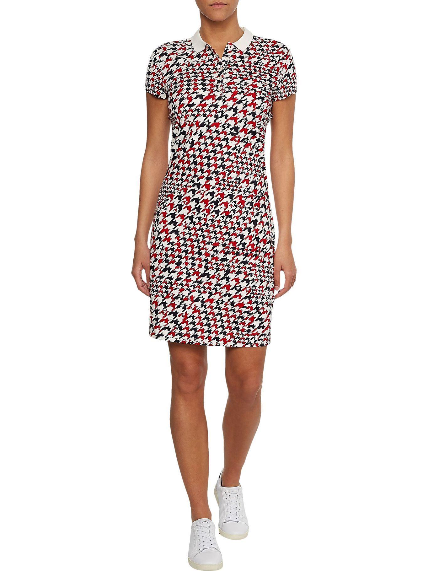 Vestido Polo Con Estampado Slim Fit Rojo Tommy Hilfiger-0