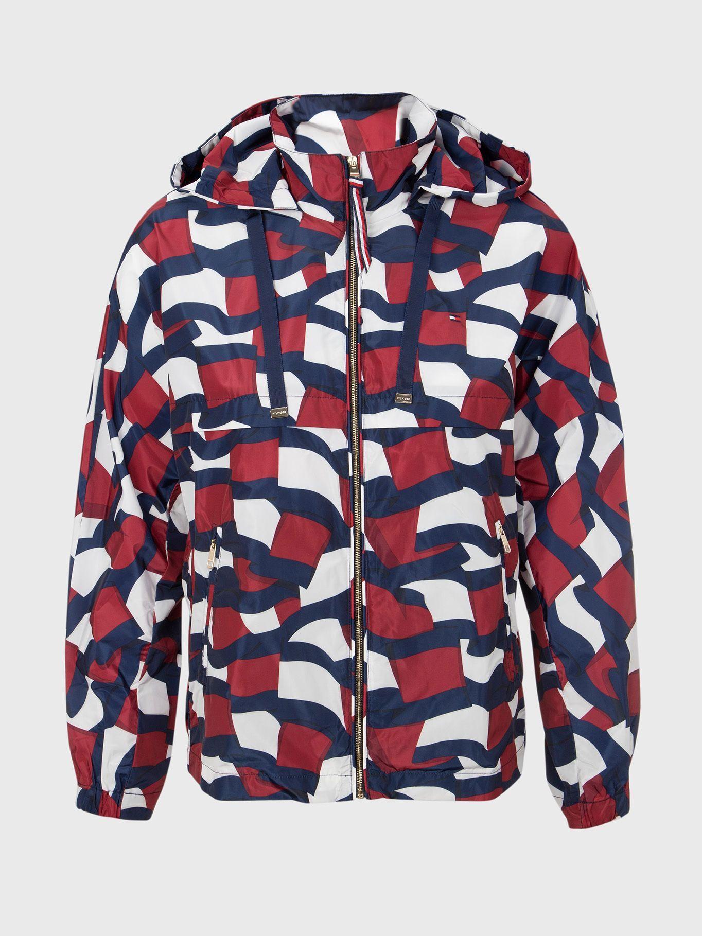 Chaqueta Poly Print Rojo Tommy Hilfiger A2-0