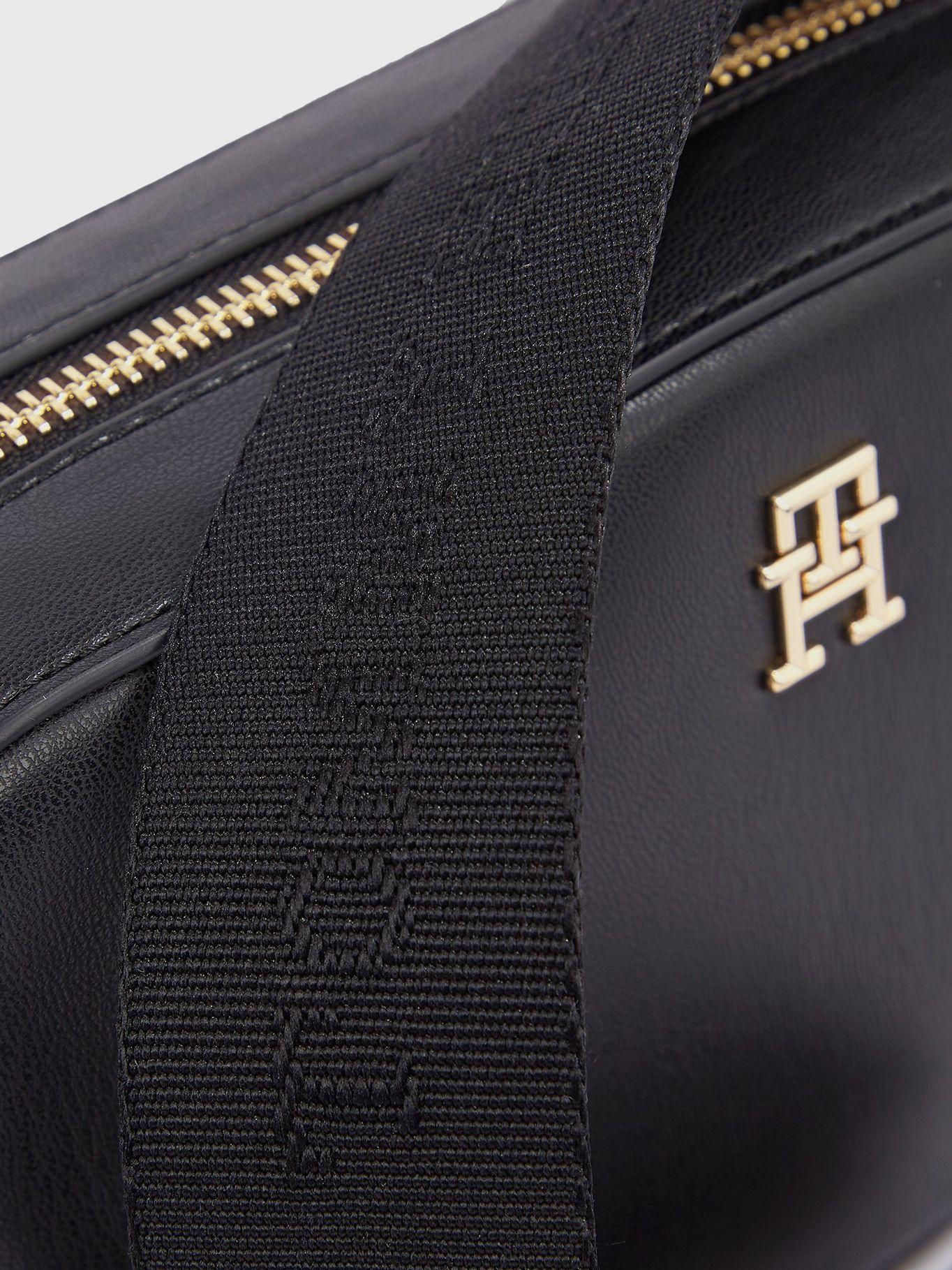 Bandolera Con Logo Metalizado Negro Tommy Hilfiger-4