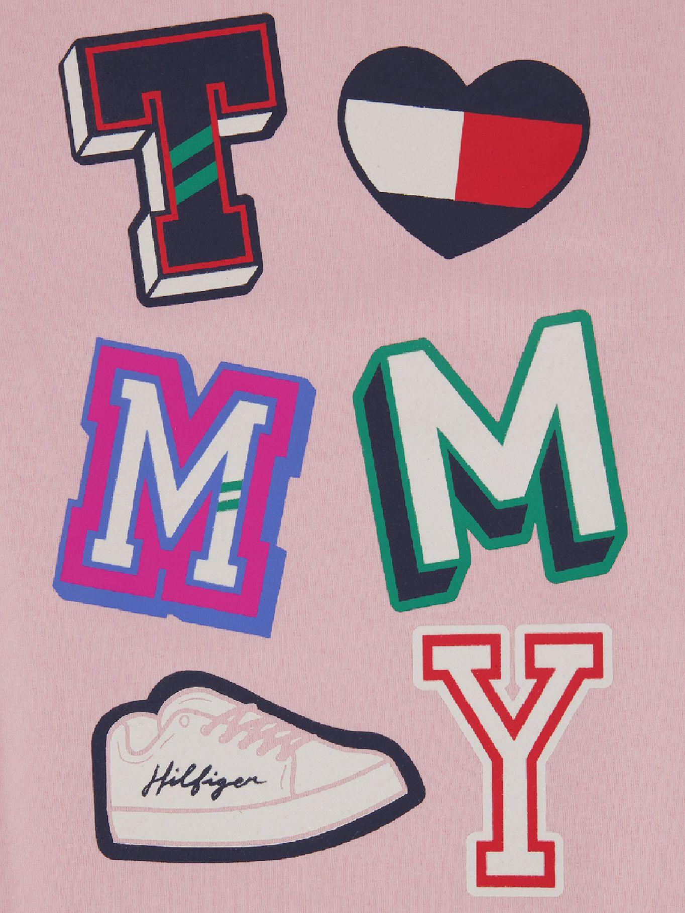 Polera Con Logos Estampados Rosado Tommy Hilfiger-1