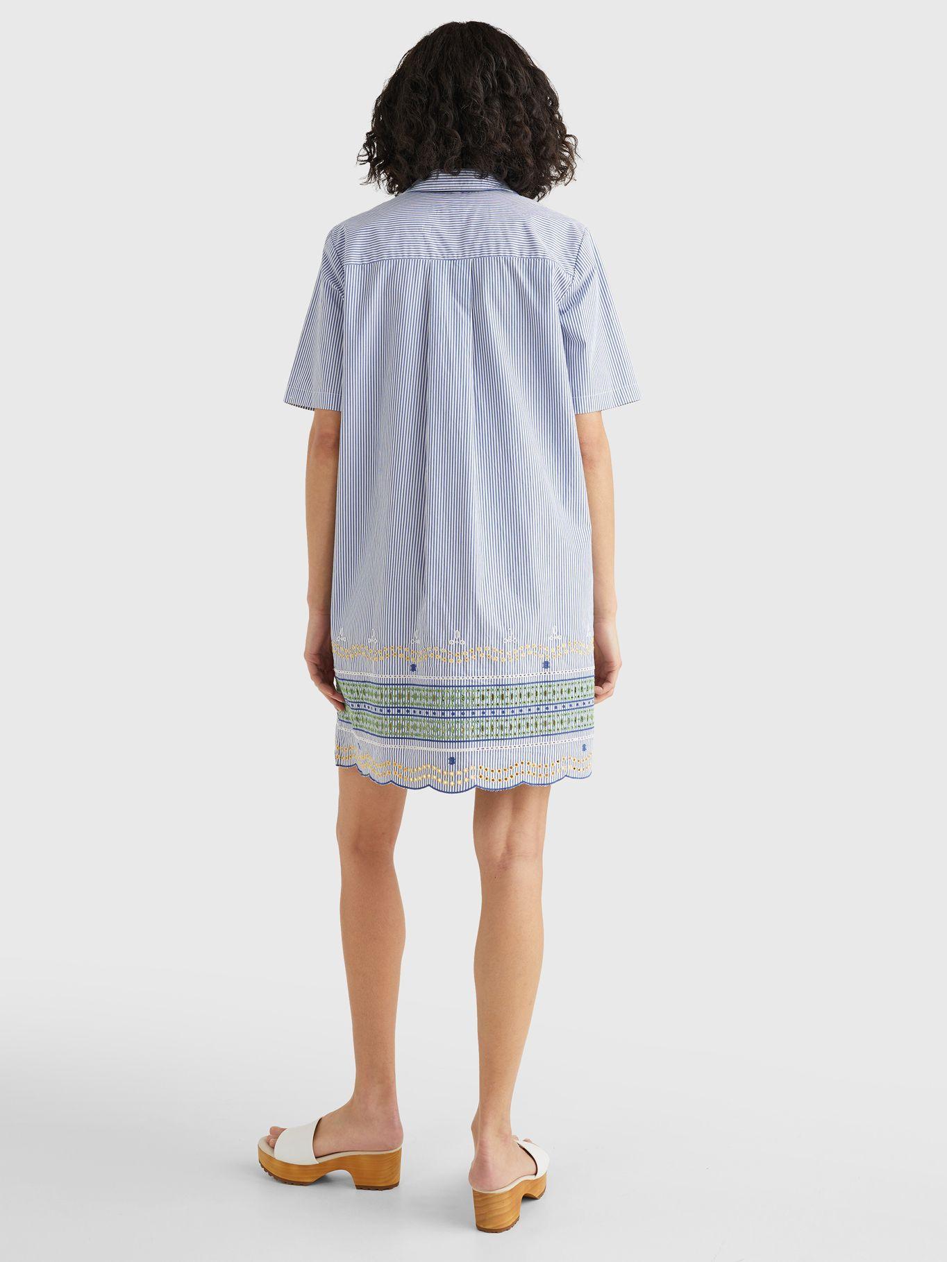 Vestido Camisero Bordado Azul Tommy Hilfiger-1