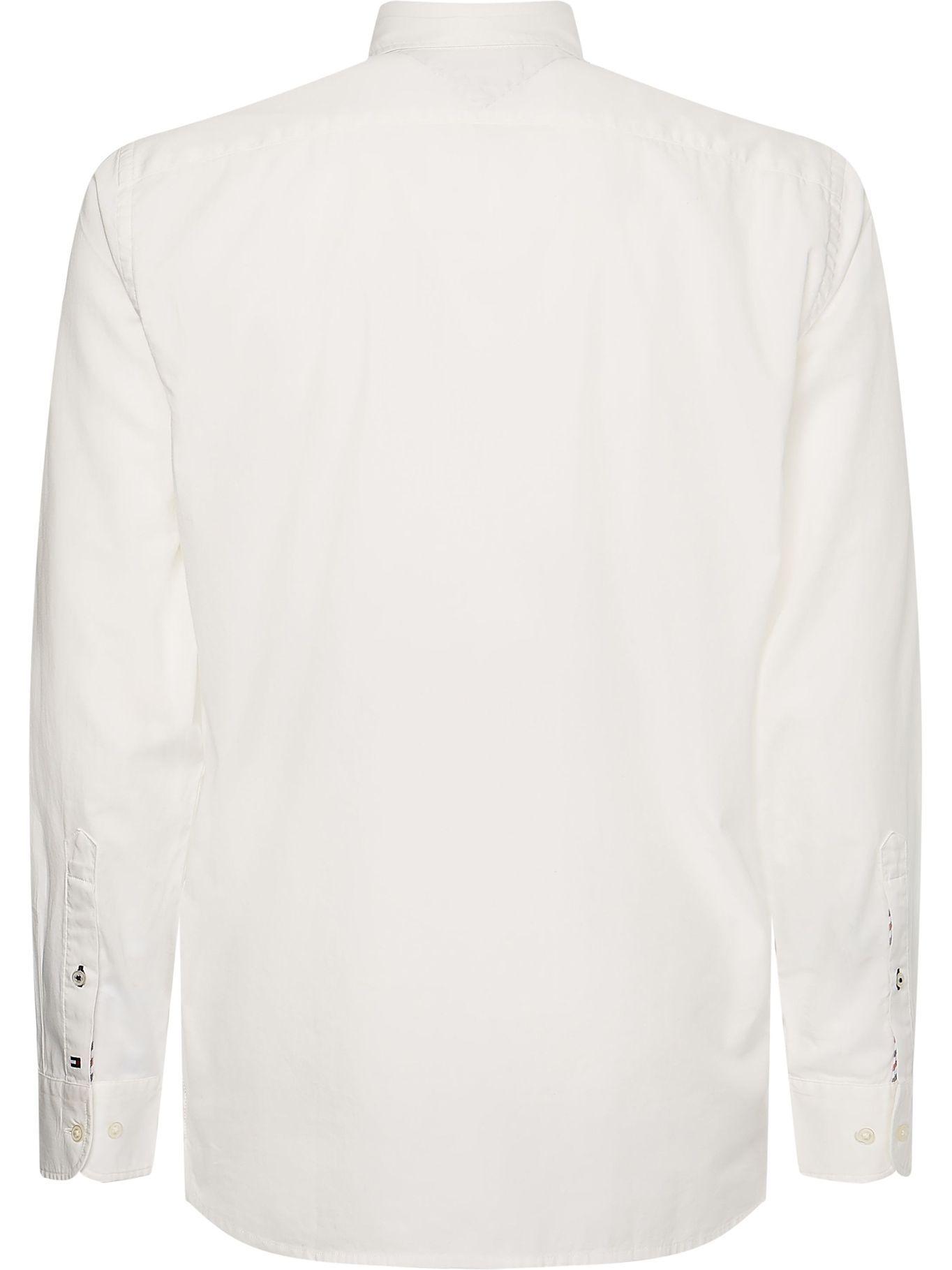 Camisa Signature Crema Tommy Hilfiger F2-1