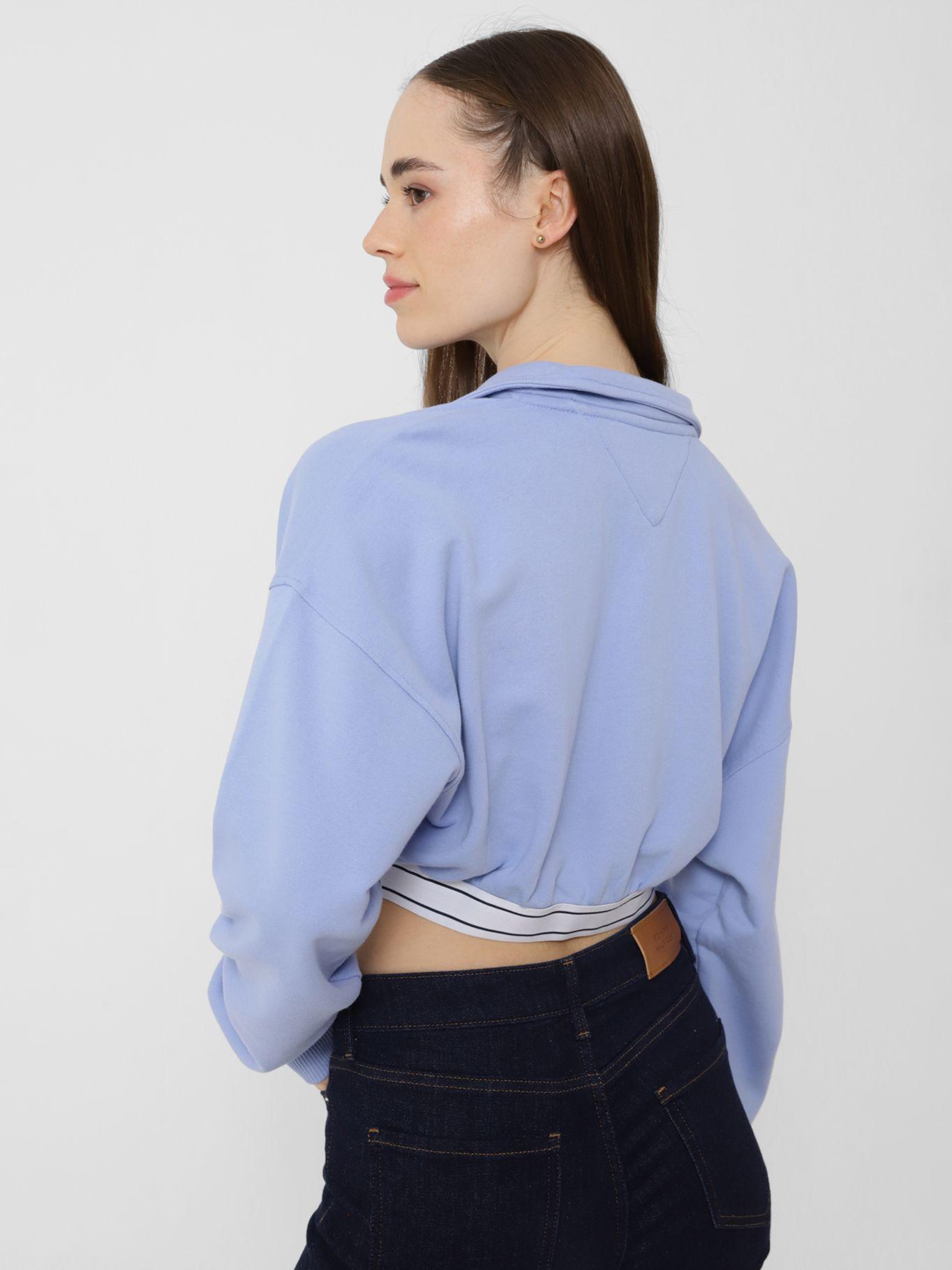Polerón Con Cierre Cropped Morado Tommy Jeans-1