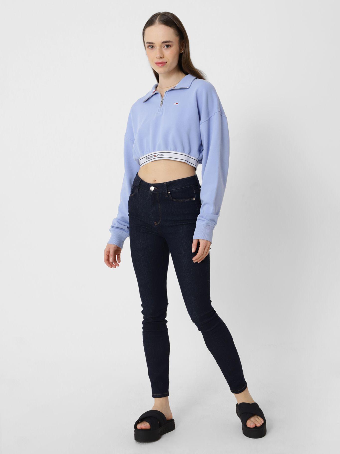 Polerón Con Cierre Cropped Morado Tommy Jeans-2