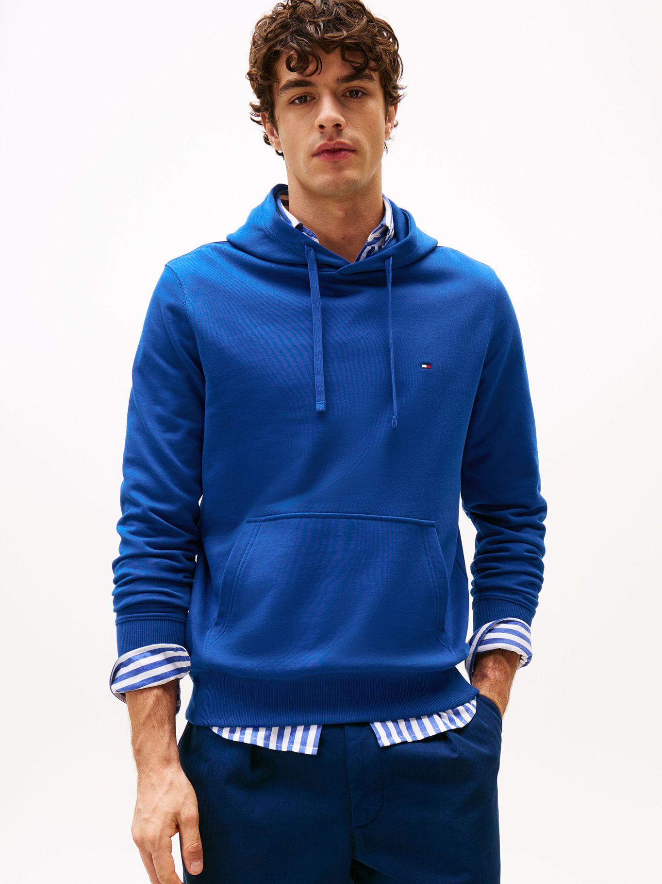 Polerón Hoodie Logo Bordado D03 Azul Tommy Hilfiger-0
