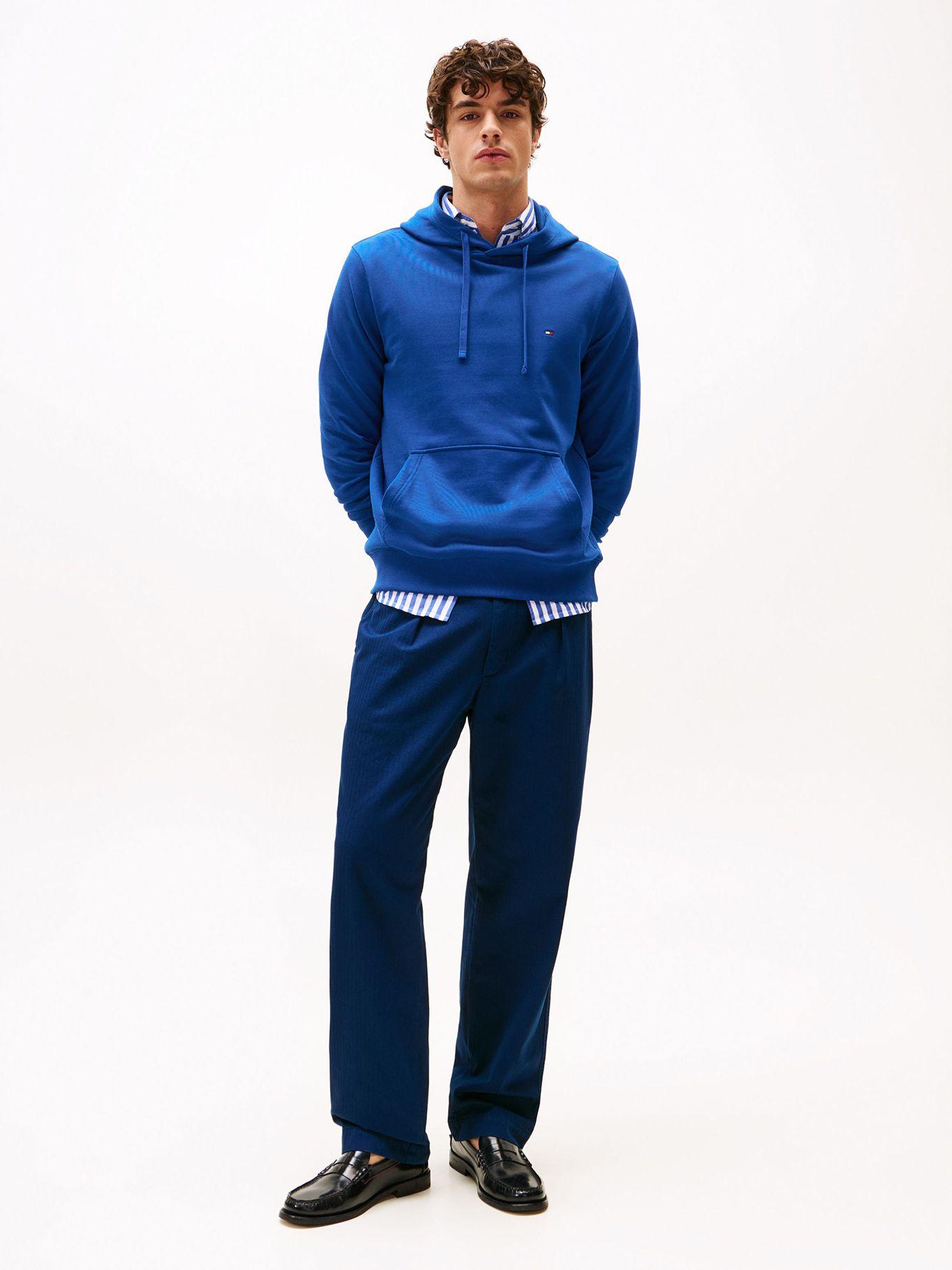 Polerón Hoodie Logo Bordado D03 Azul Tommy Hilfiger-1