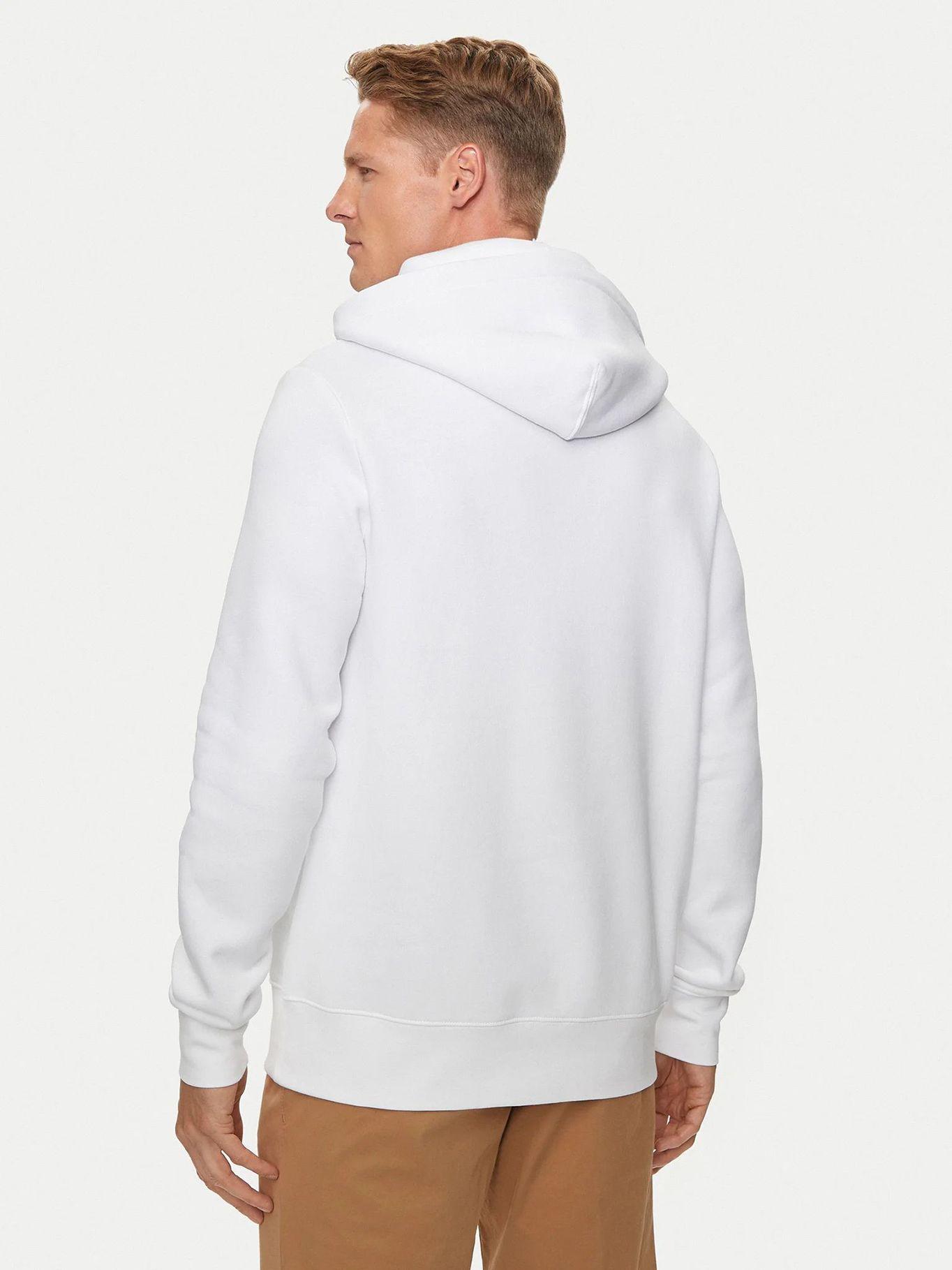 Polerón Con Gorro Logo Estampado Blanco Tommy Hilfiger-2