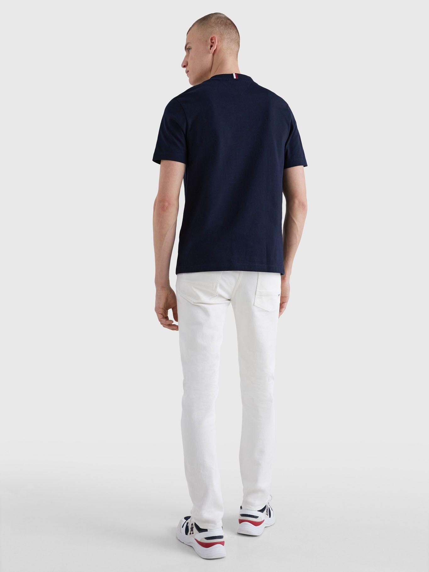 Polera Curved Monogram Logo Azul Tommy Hilfiger-2