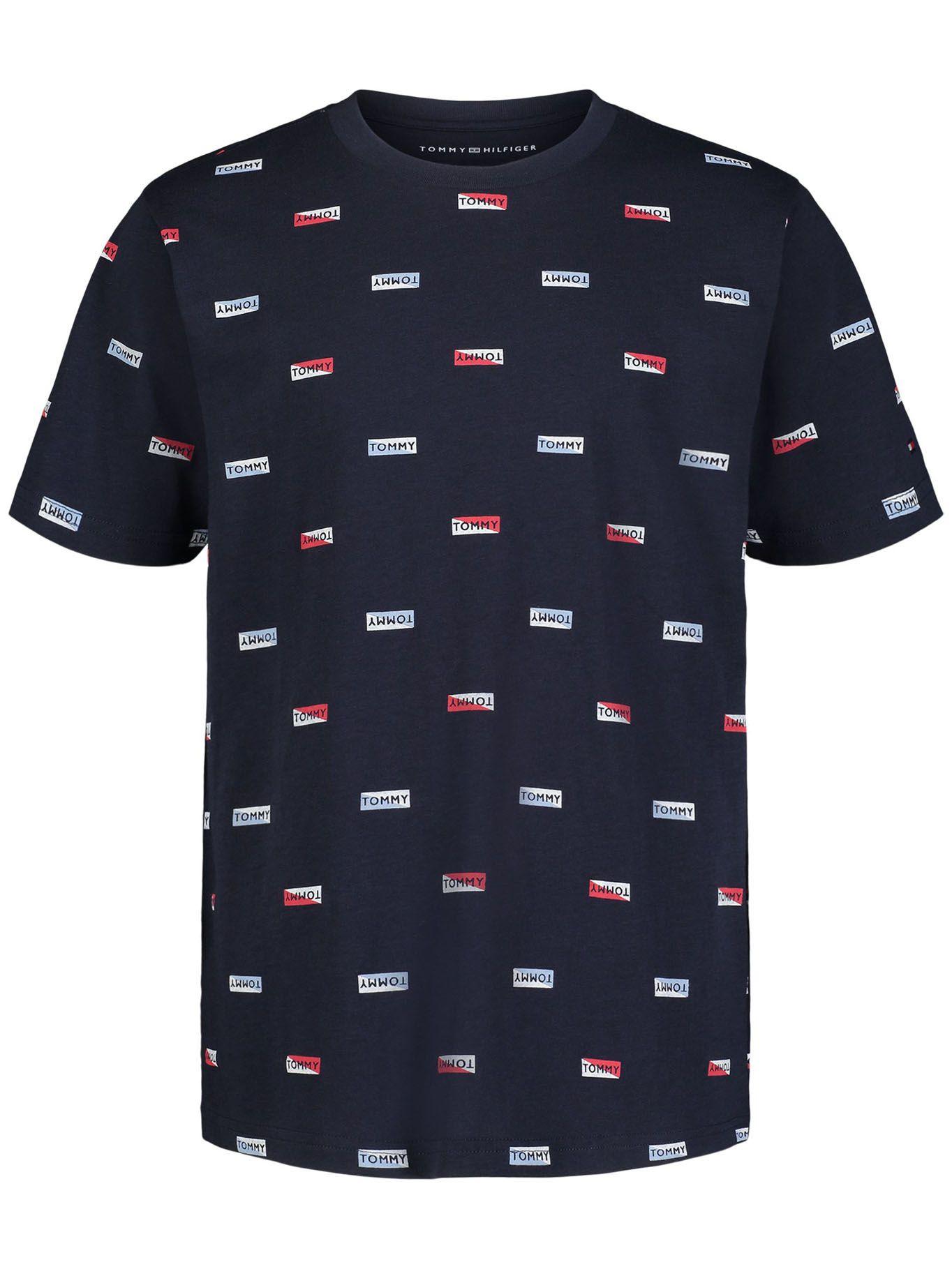 Polera Box Logos Azul Tommy Hilfiger-0