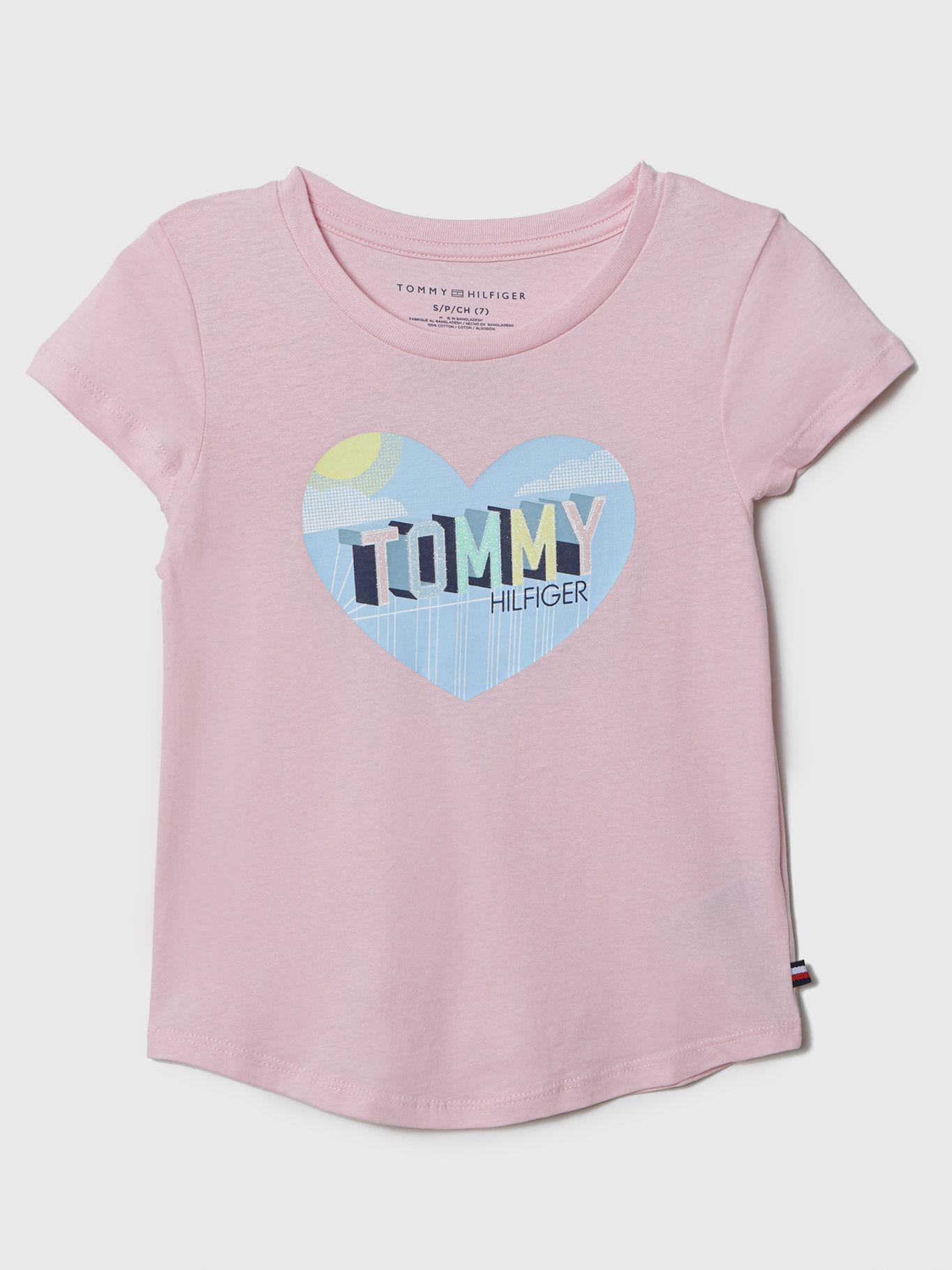 Polera Con Logo Heart Rosado Tommy Hilfiger-0