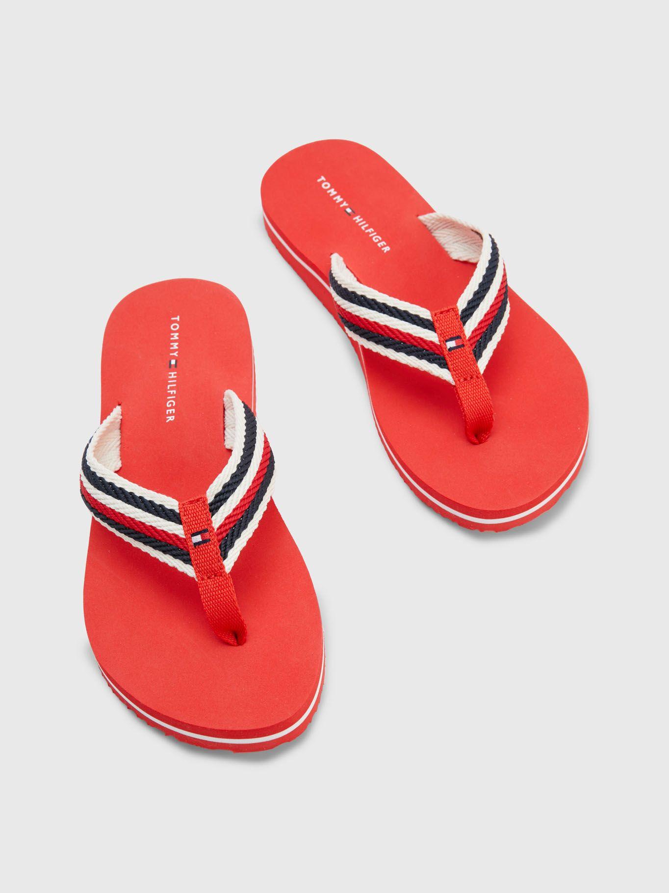 Sandalias Essential Global Stripe Rojo Tommy Hilfiger-3