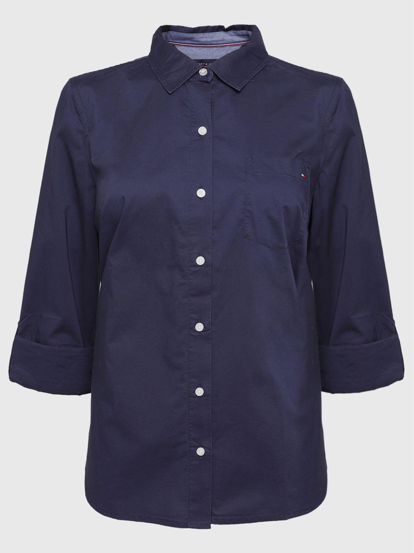 Camisa Regular Fit Classic Azul Tommy Hilfiger-0