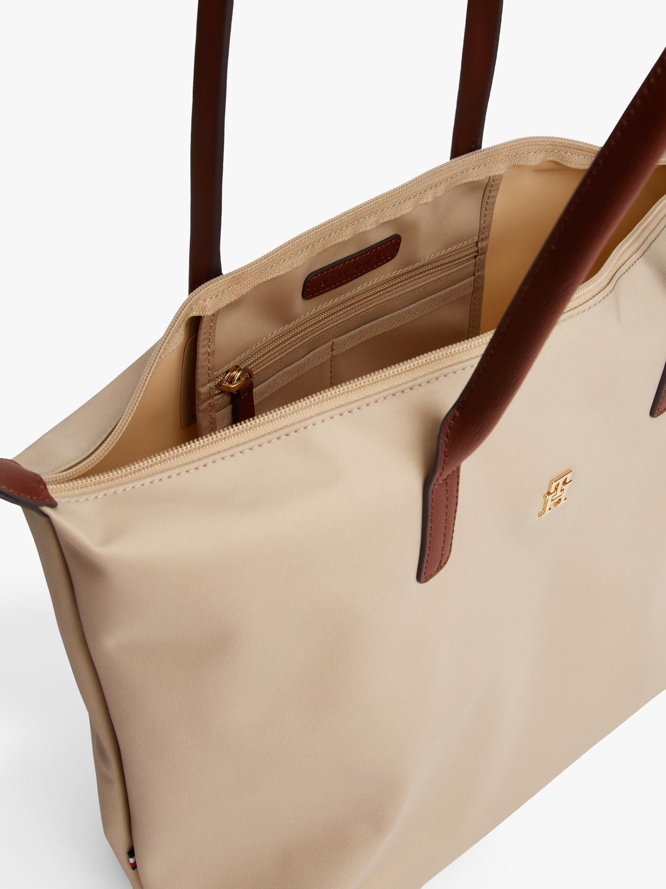 Tote Con Monograma Th Beige Tommy Hilfiger-3