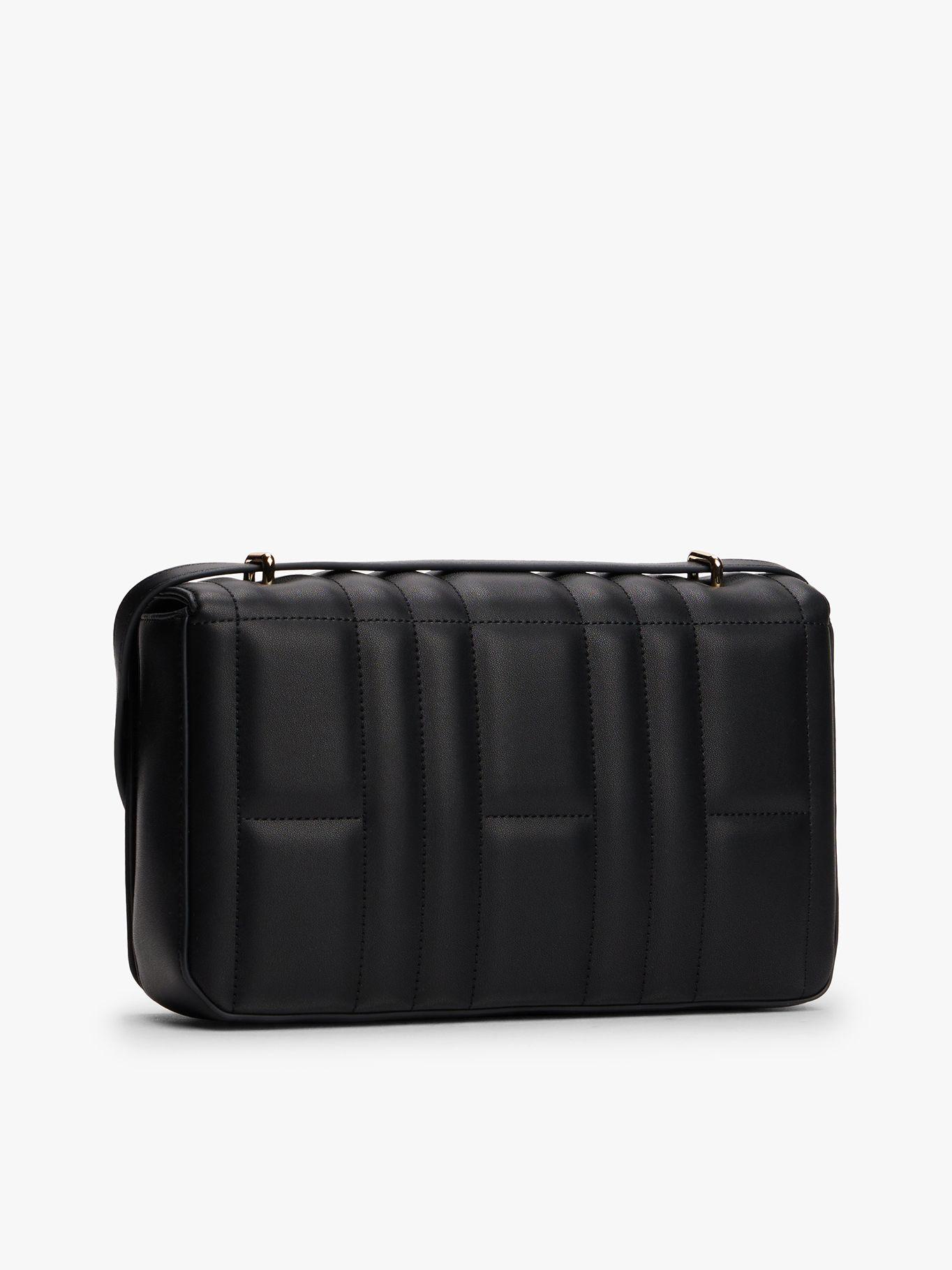 Crossover Quilted Con Monograma Th Negro Tommy Hilfiger-2