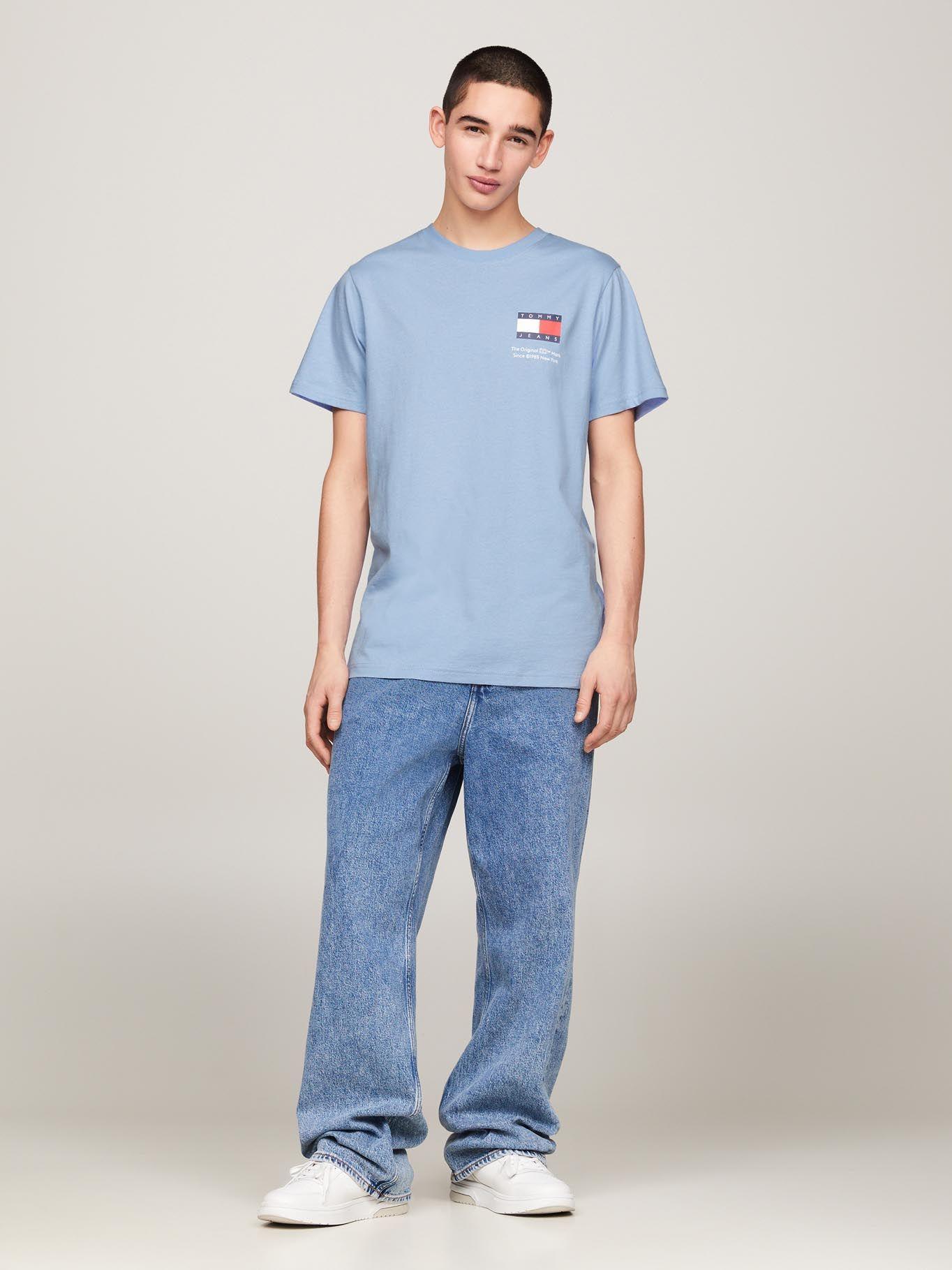 Polera Esencial Con Logo Celeste Tommy Jeans-2