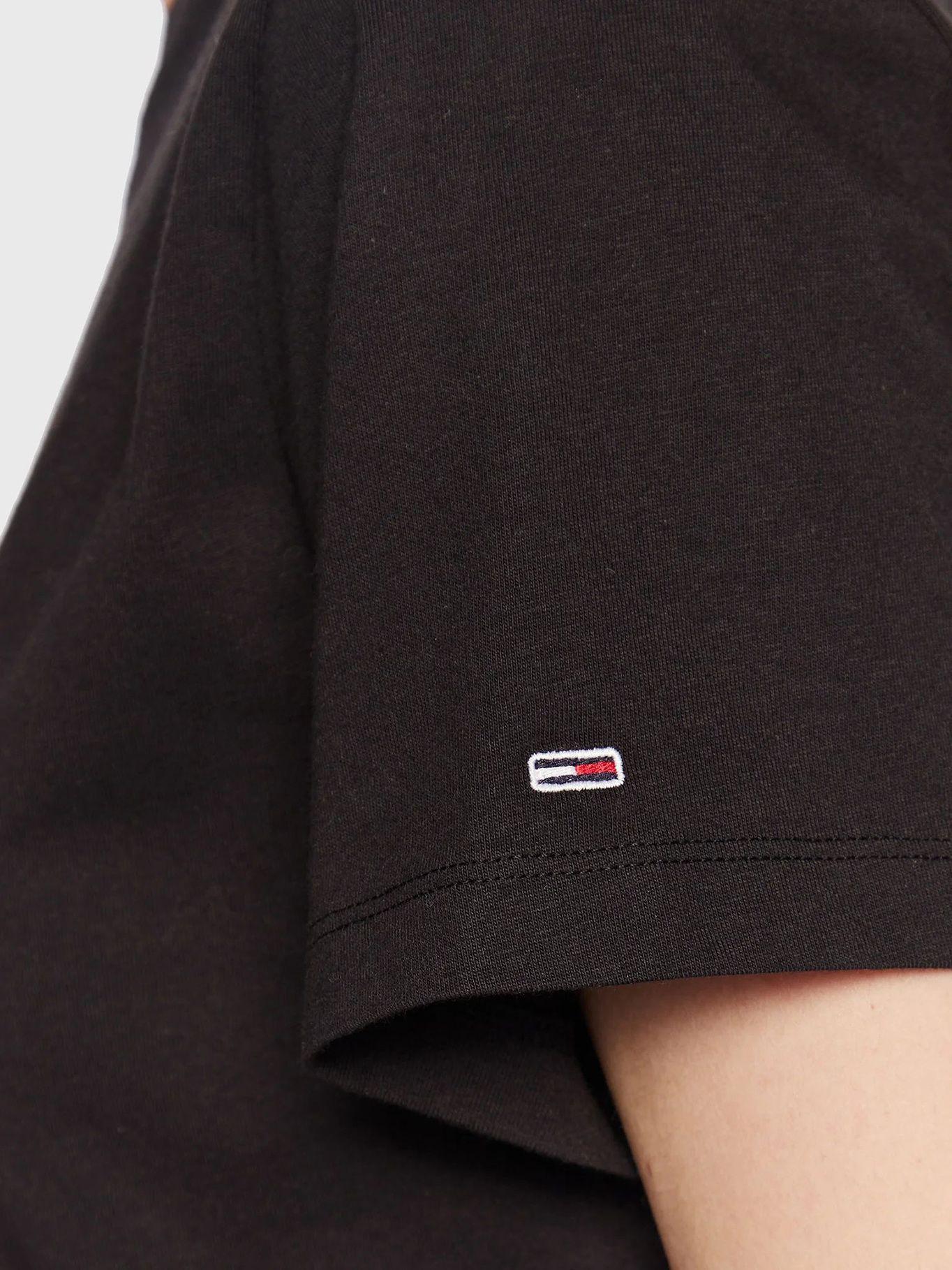 Polera Classic Serif Logo Negro Tommy Jeans-4