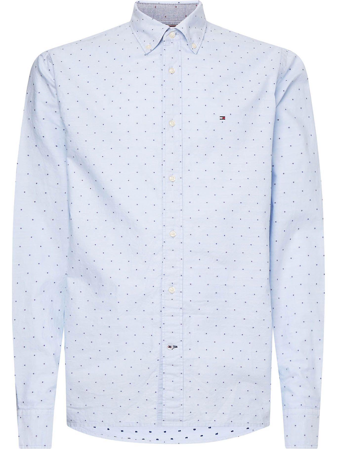 Camisa Oxford Monogram Celeste Tommy Hilfiger-0