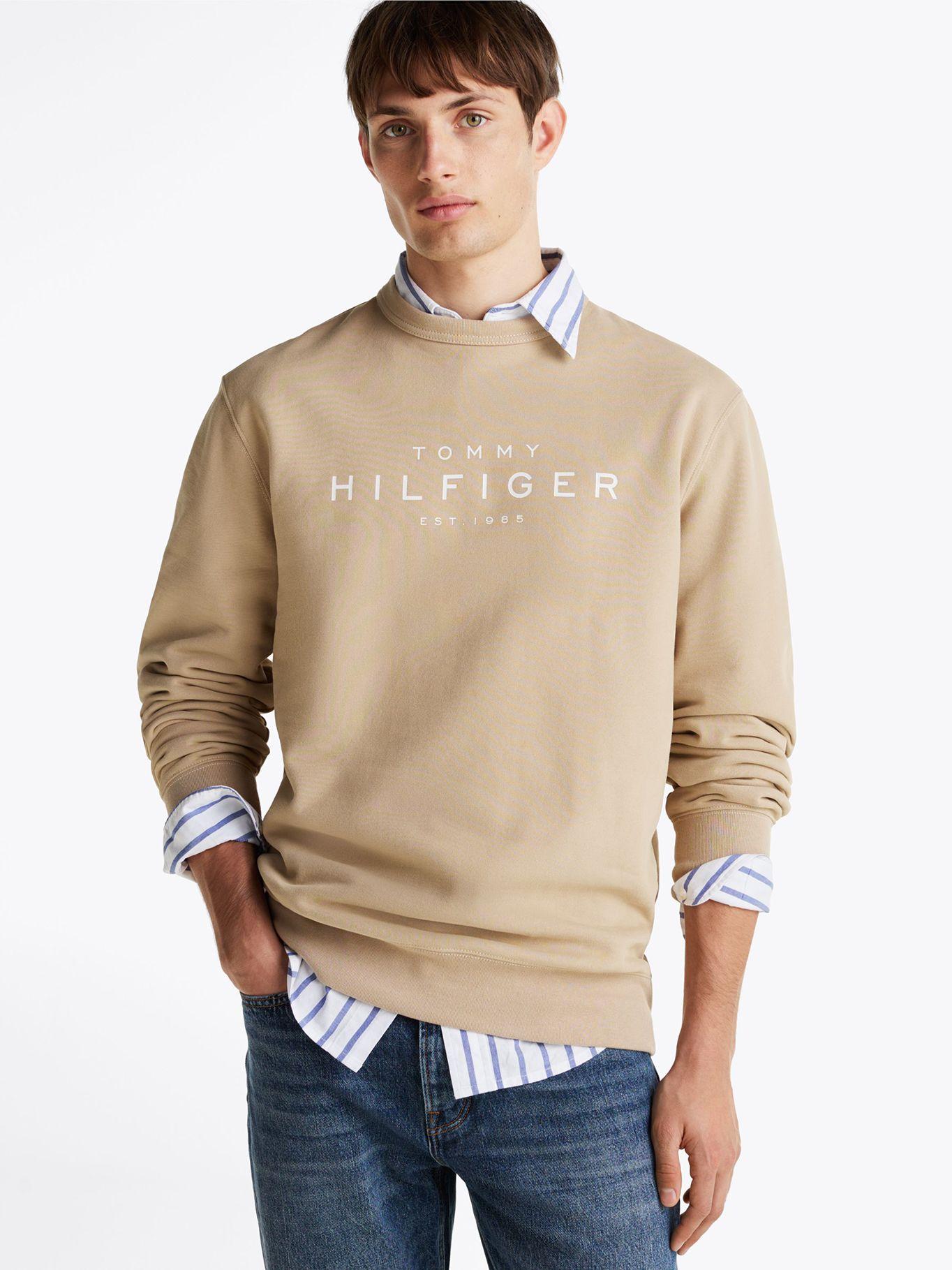 Polerón Solid Con Logo Beige Tommy Hilfiger-0