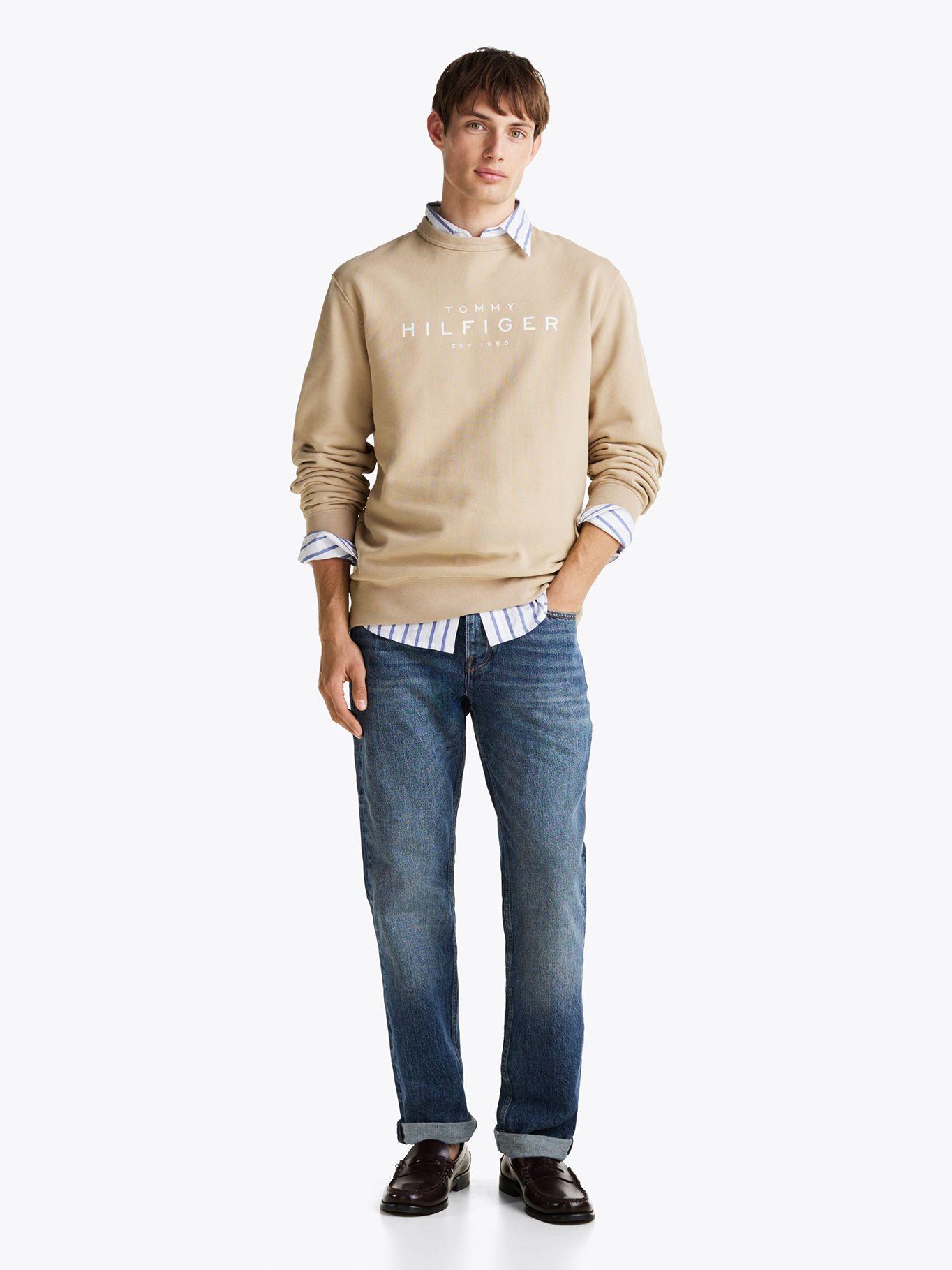 Polerón Solid Con Logo Beige Tommy Hilfiger-1