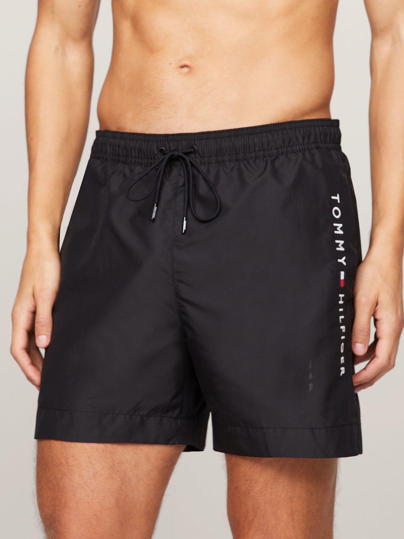 Traje De Baño De Largo Con Logo Negro Tommy Hilfiger-0
