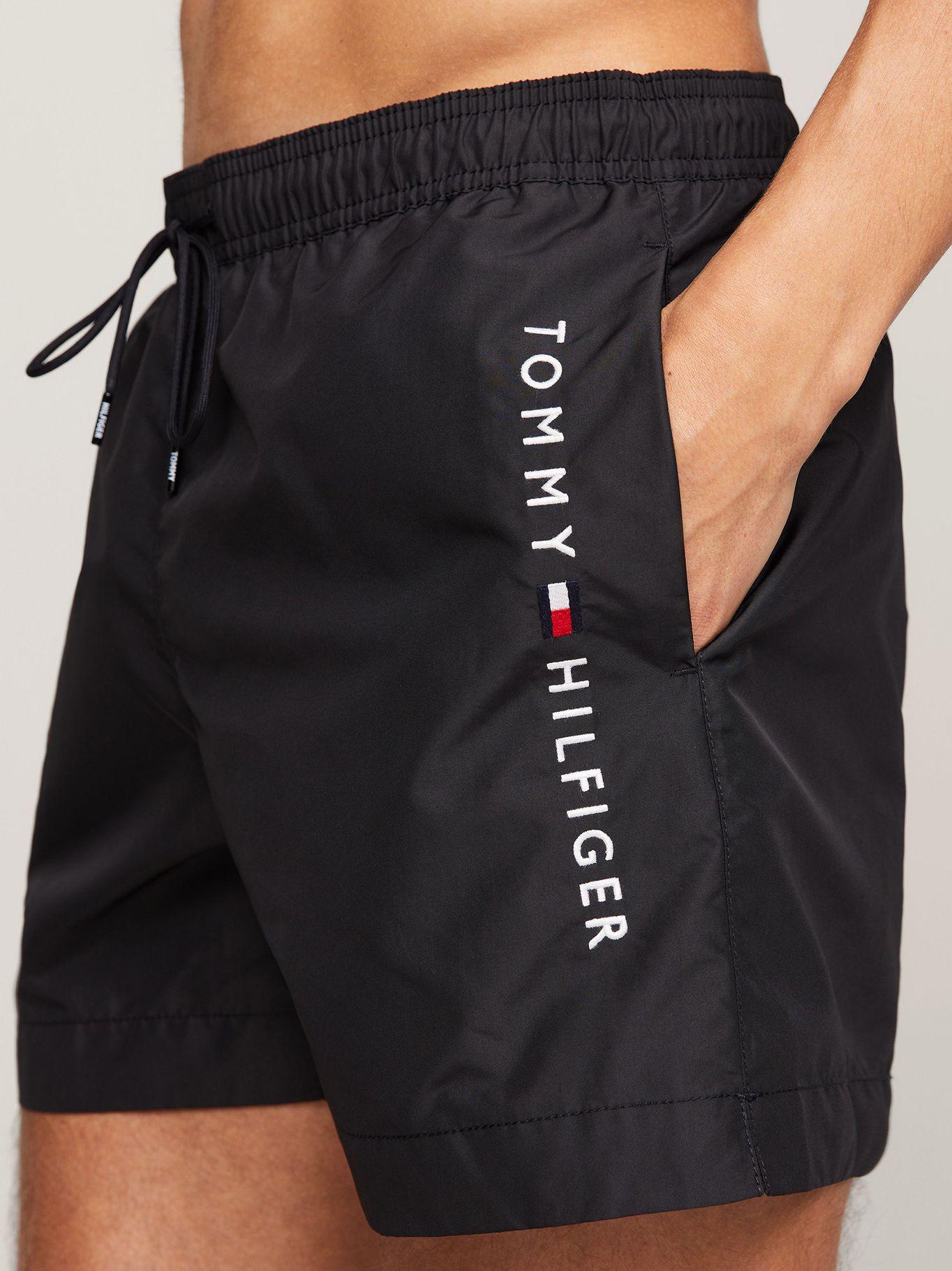 Traje De Baño De Largo Con Logo Negro Tommy Hilfiger-3